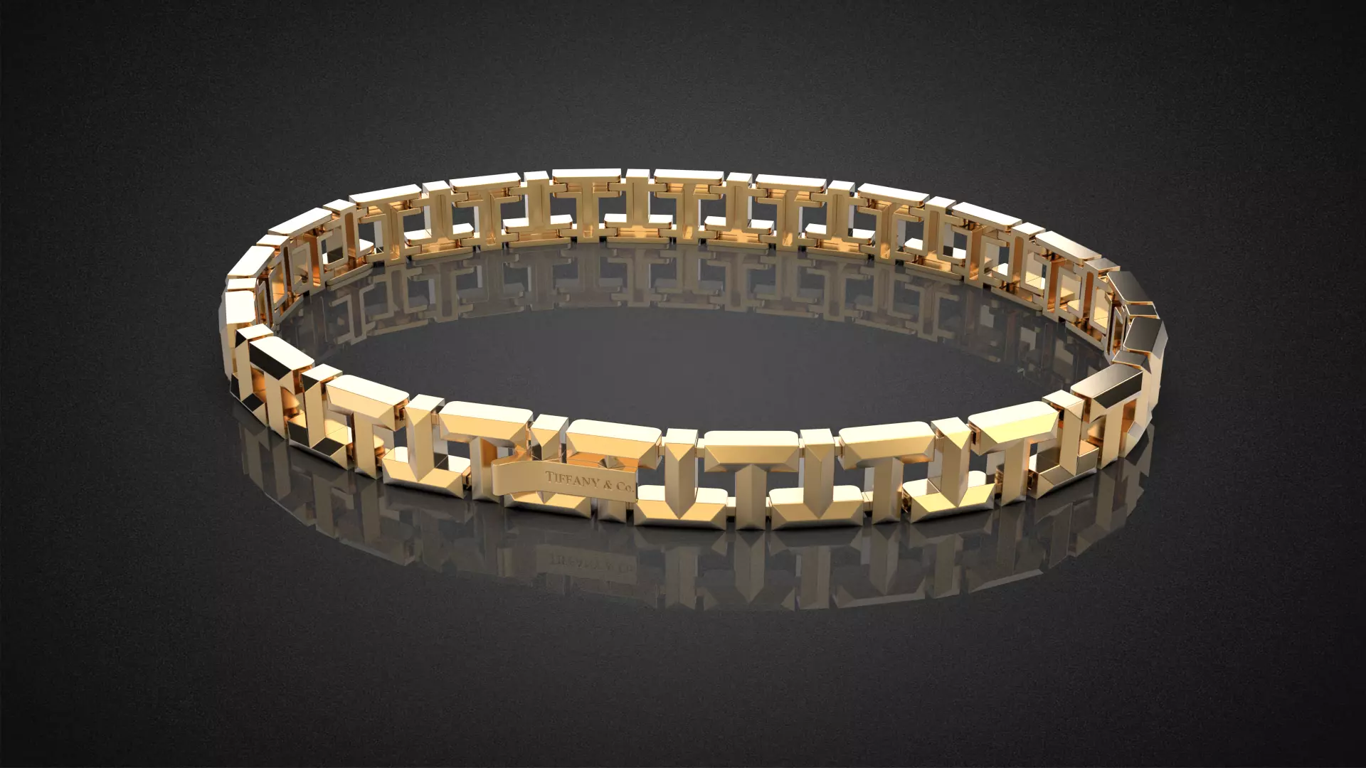 T True collecton fashion bracelet B2 3D print model_0