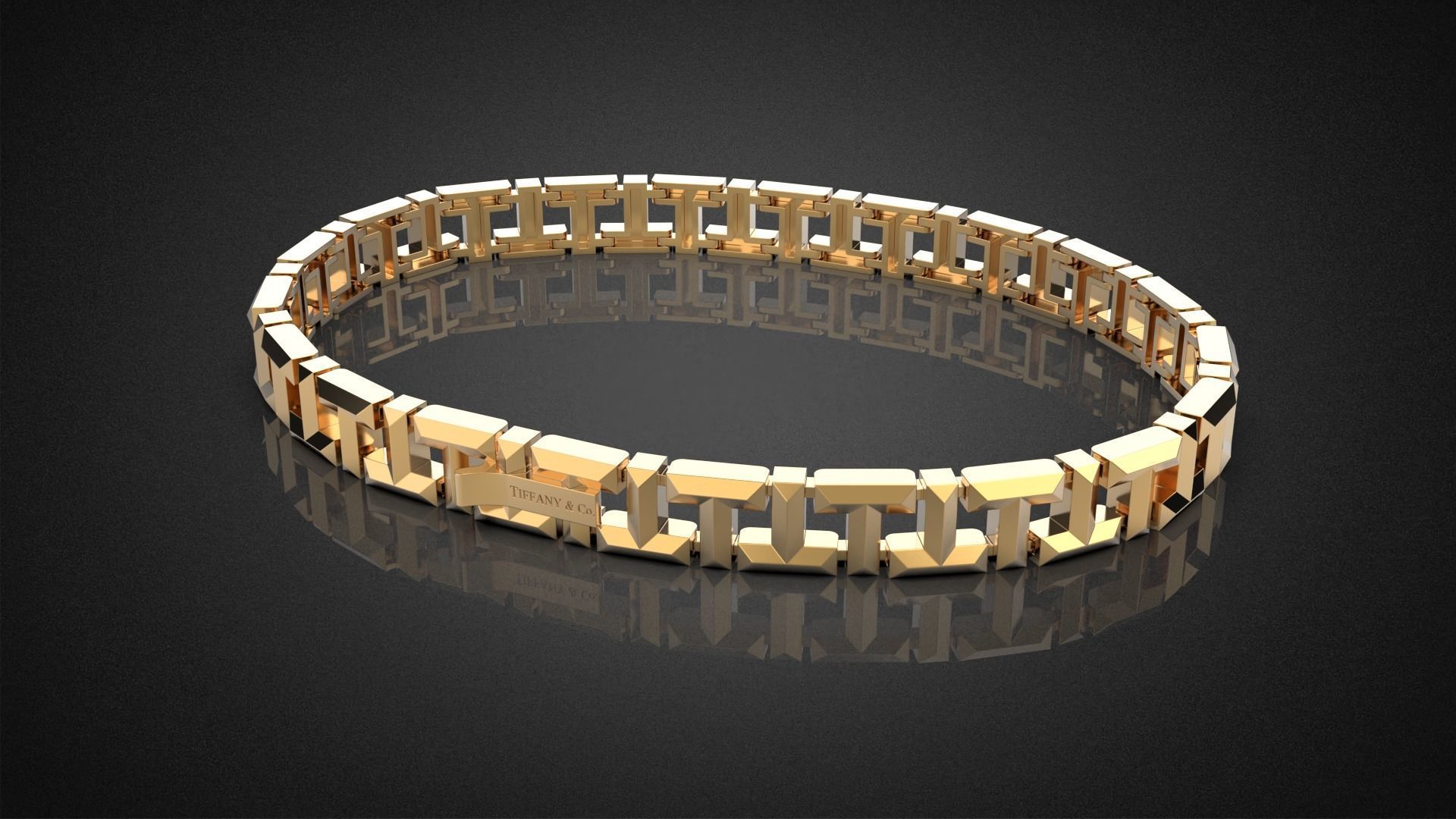 T True collecton fashion bracelet B2 3D print model_8