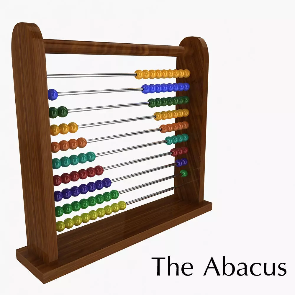 Abacus Low-poly 3D model