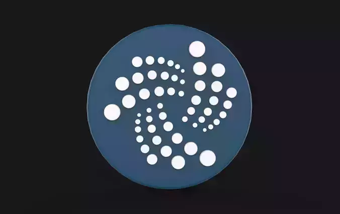 Iota cryptocurrency 3D model
