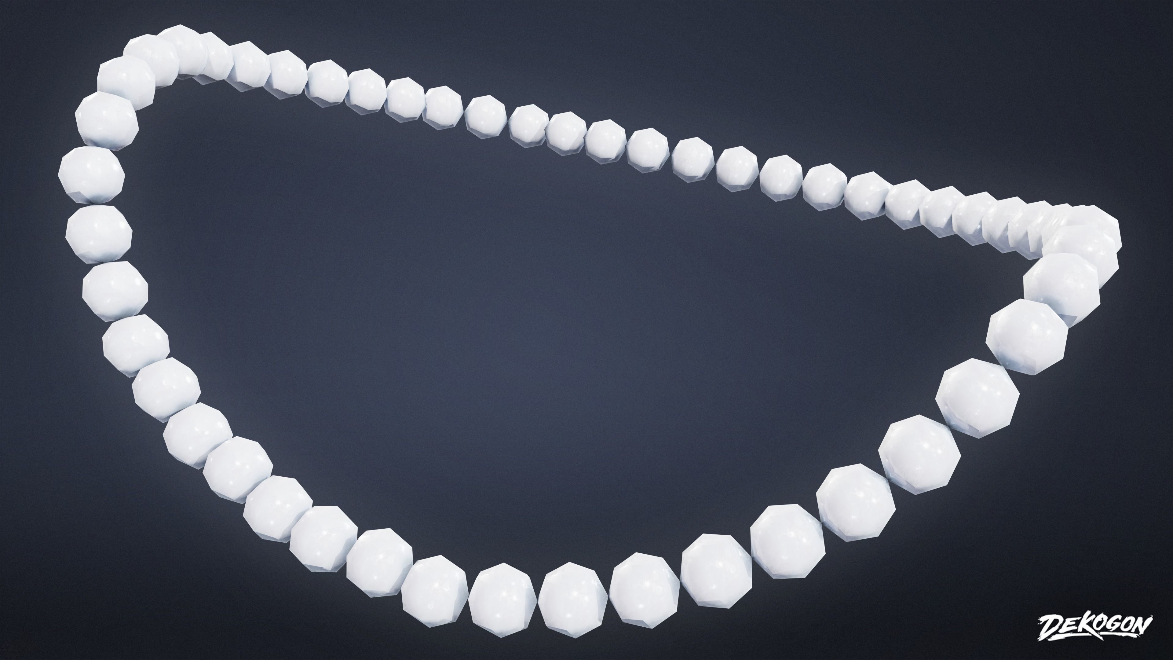 ANCIENT TREASURES - Pearls 01 - LOW POLY Low-poly 3D model_3