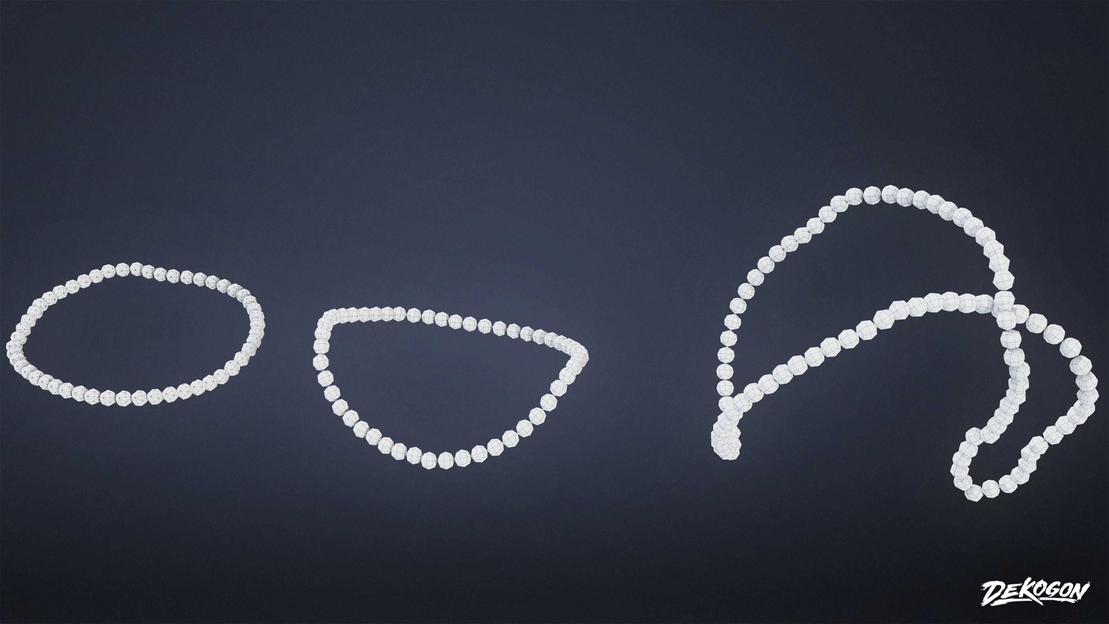 ANCIENT TREASURES - Pearls 01 - LOW POLY Low-poly 3D model_6