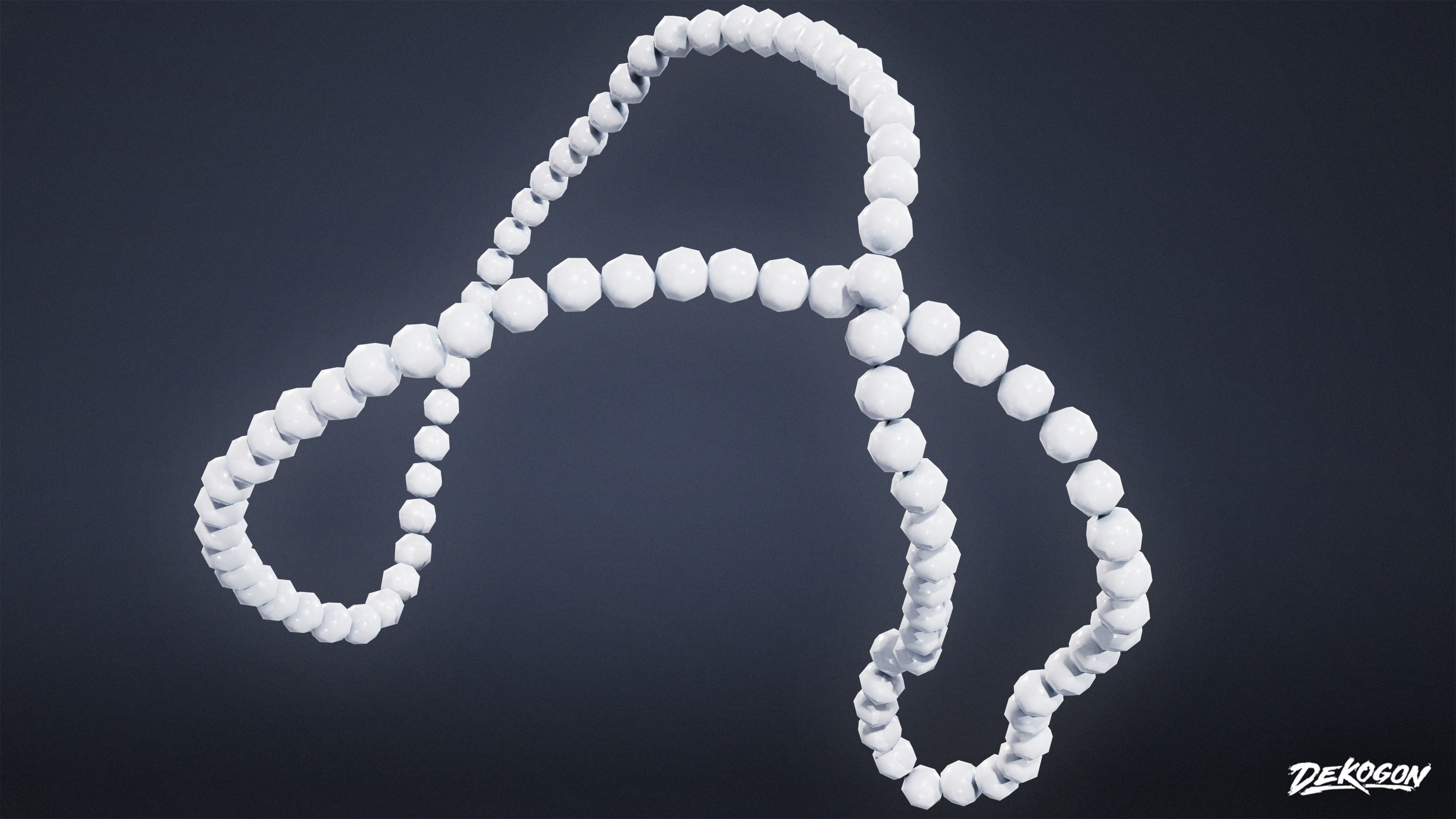 ANCIENT TREASURES - Pearls 01 - LOW POLY Low-poly 3D model_4