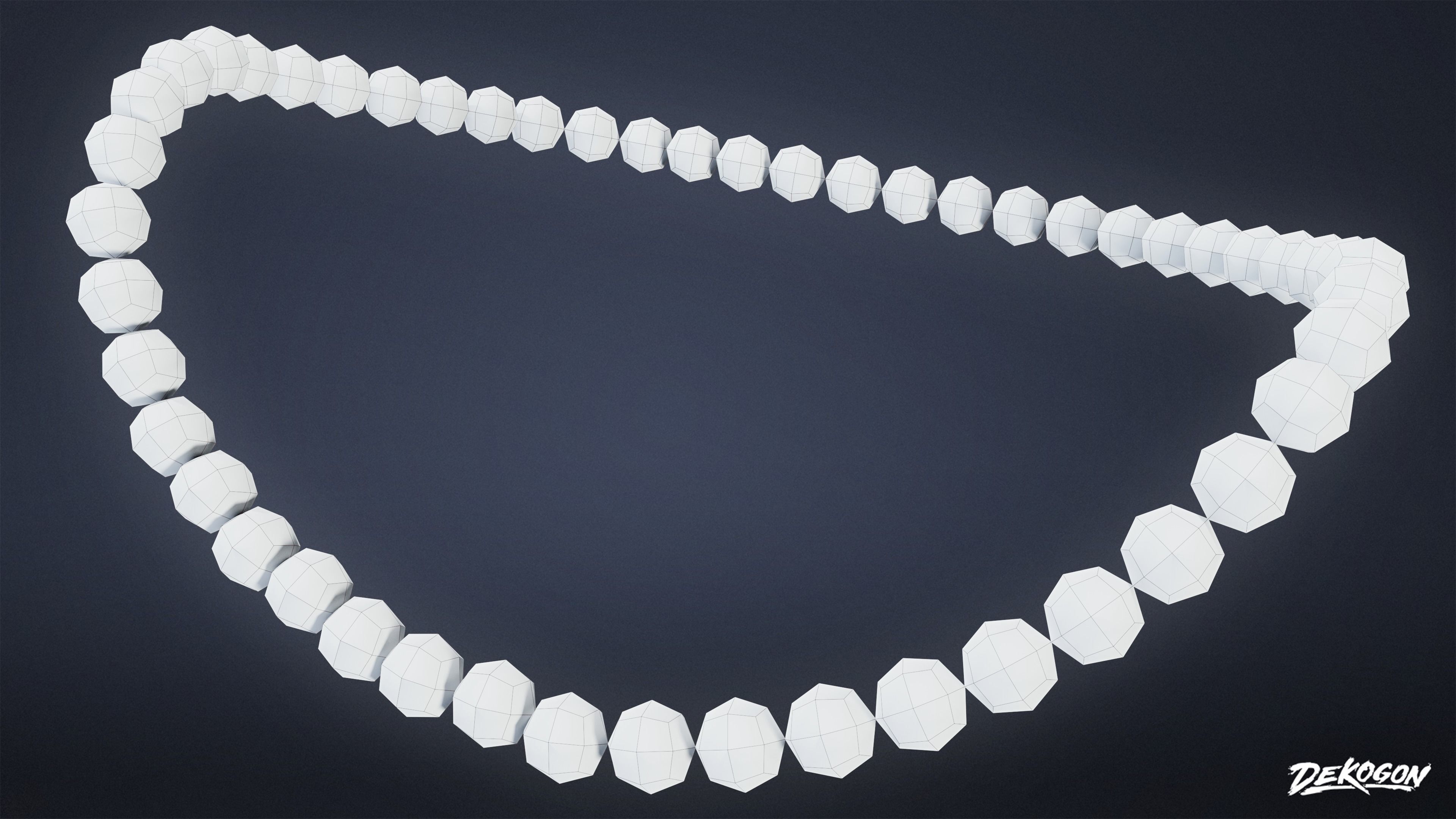 ANCIENT TREASURES - Pearls 01 - LOW POLY Low-poly 3D model_7