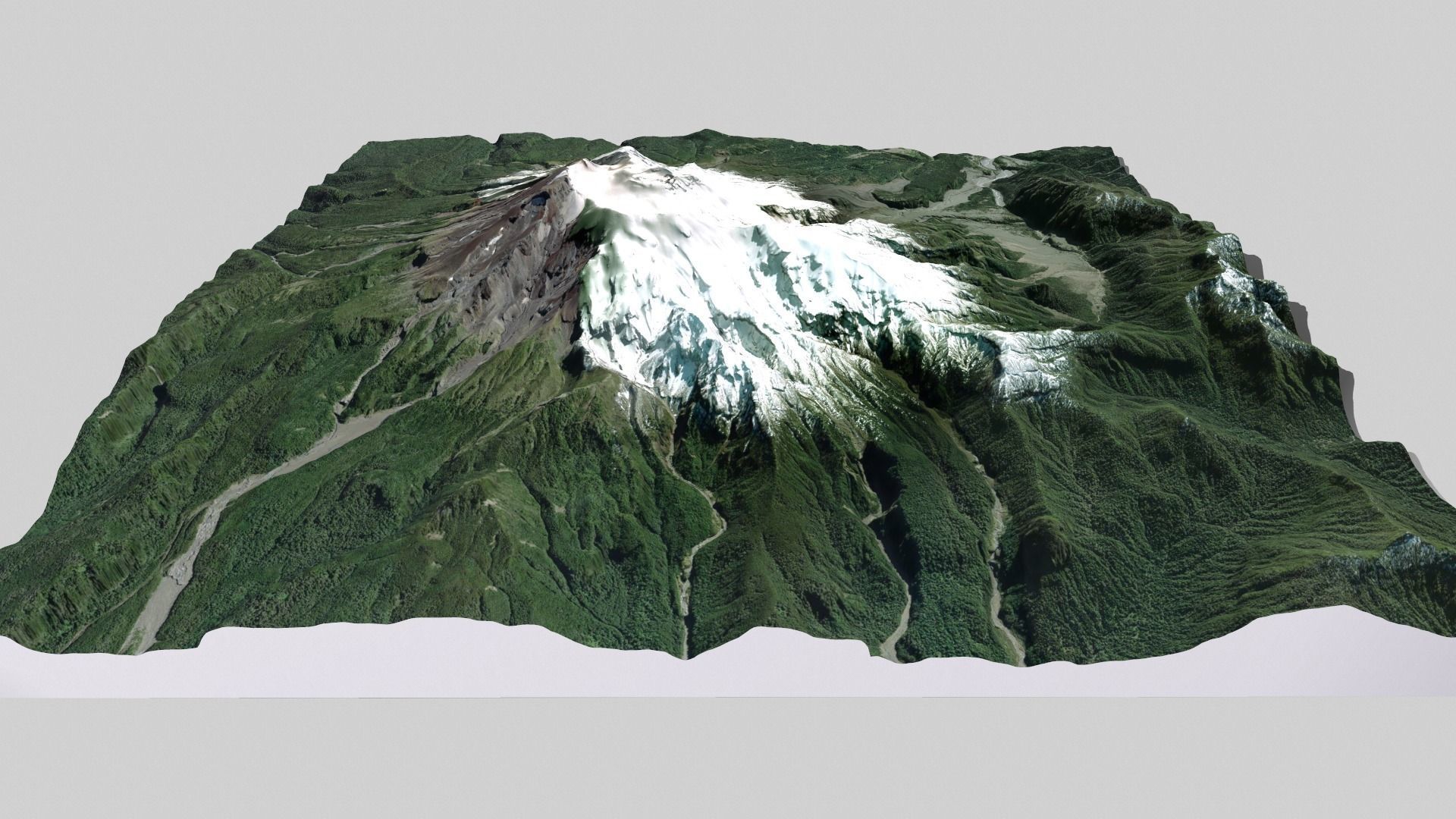 Mountain landscape Volcano Calbuco Andes Mountains Chile 3D model_5