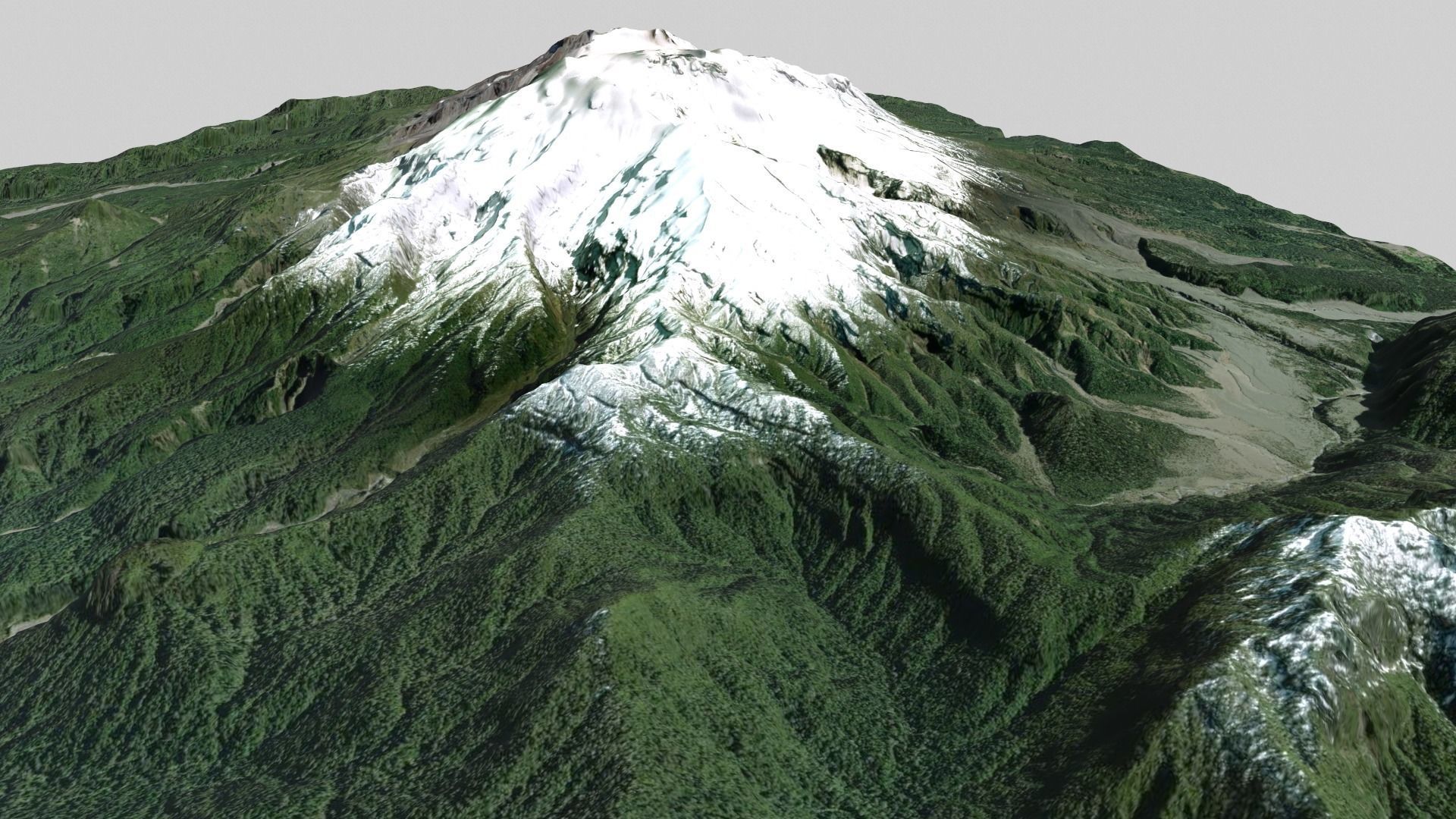 Mountain landscape Volcano Calbuco Andes Mountains Chile 3D model_3