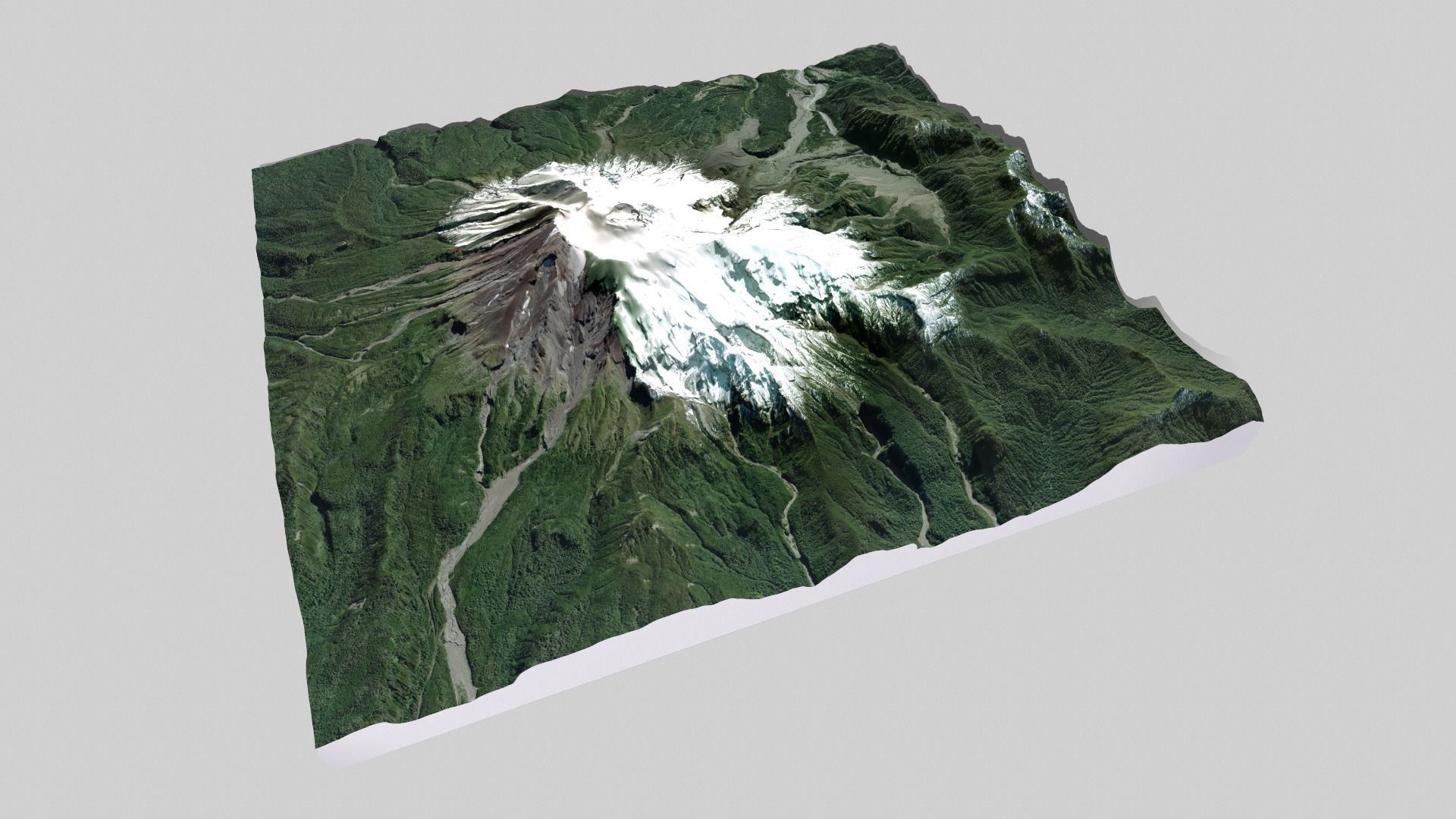 Mountain landscape Volcano Calbuco Andes Mountains Chile 3D model_10