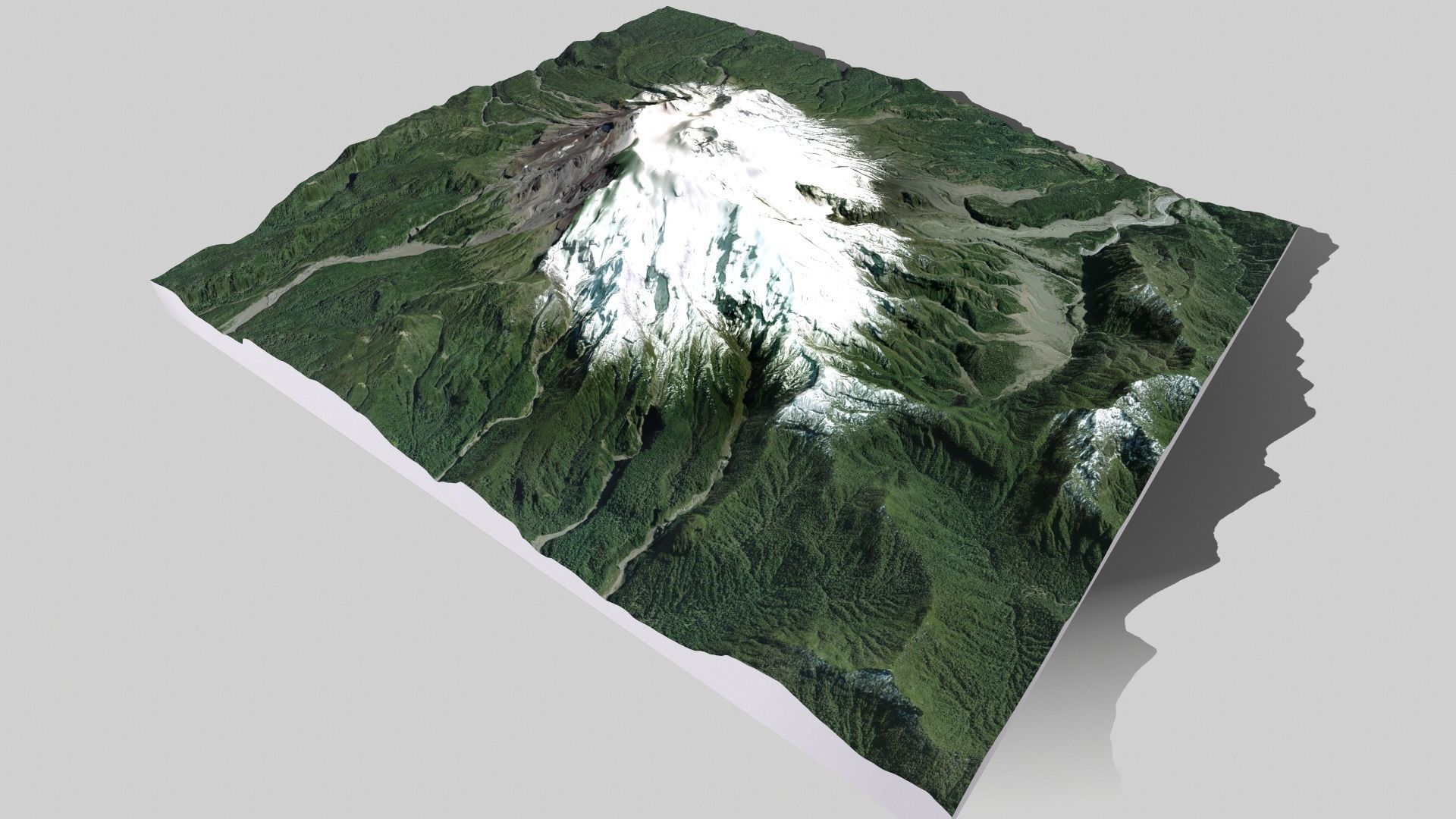 Mountain landscape Volcano Calbuco Andes Mountains Chile 3D model_9