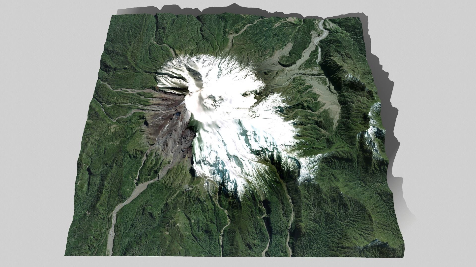 Mountain landscape Volcano Calbuco Andes Mountains Chile 3D model_6