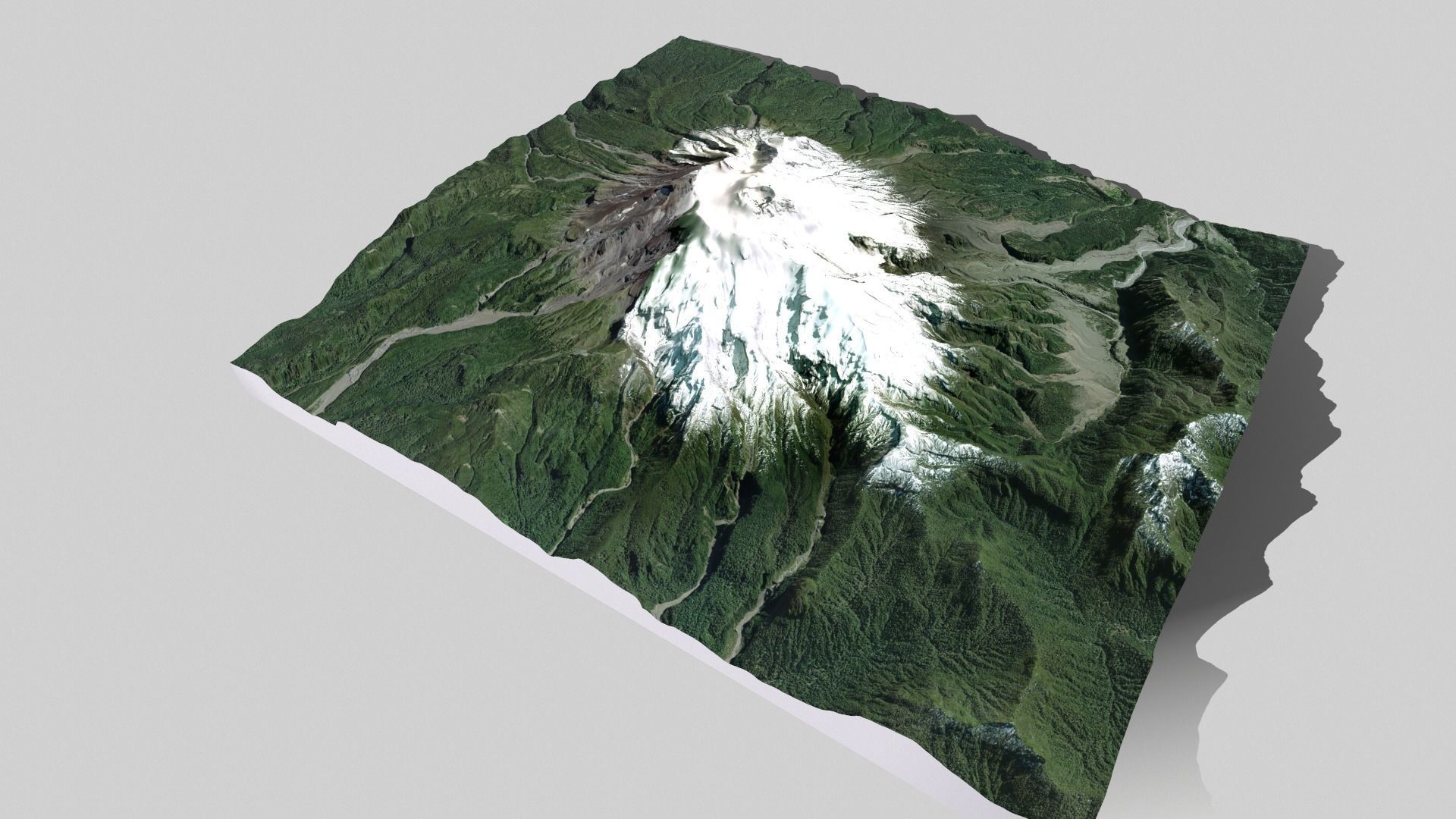 Mountain landscape Volcano Calbuco Andes Mountains Chile 3D model_7