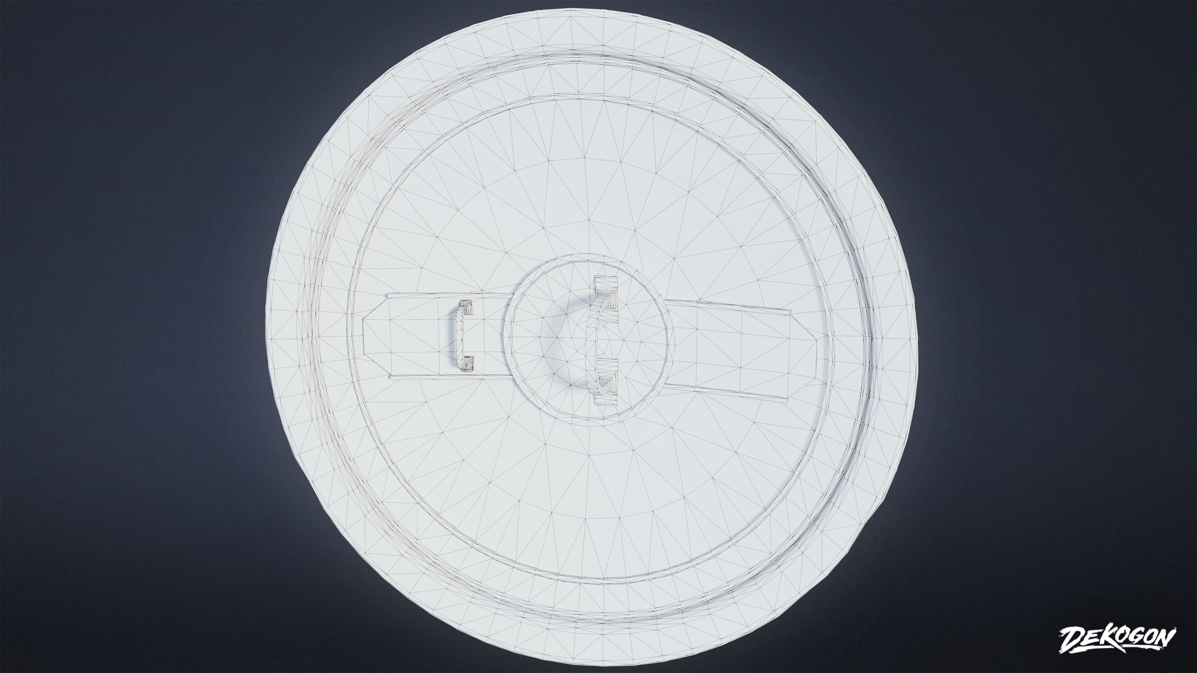 ANCIENT TREASURES - Shield 01 - LOW POLY Low-poly 3D model_8