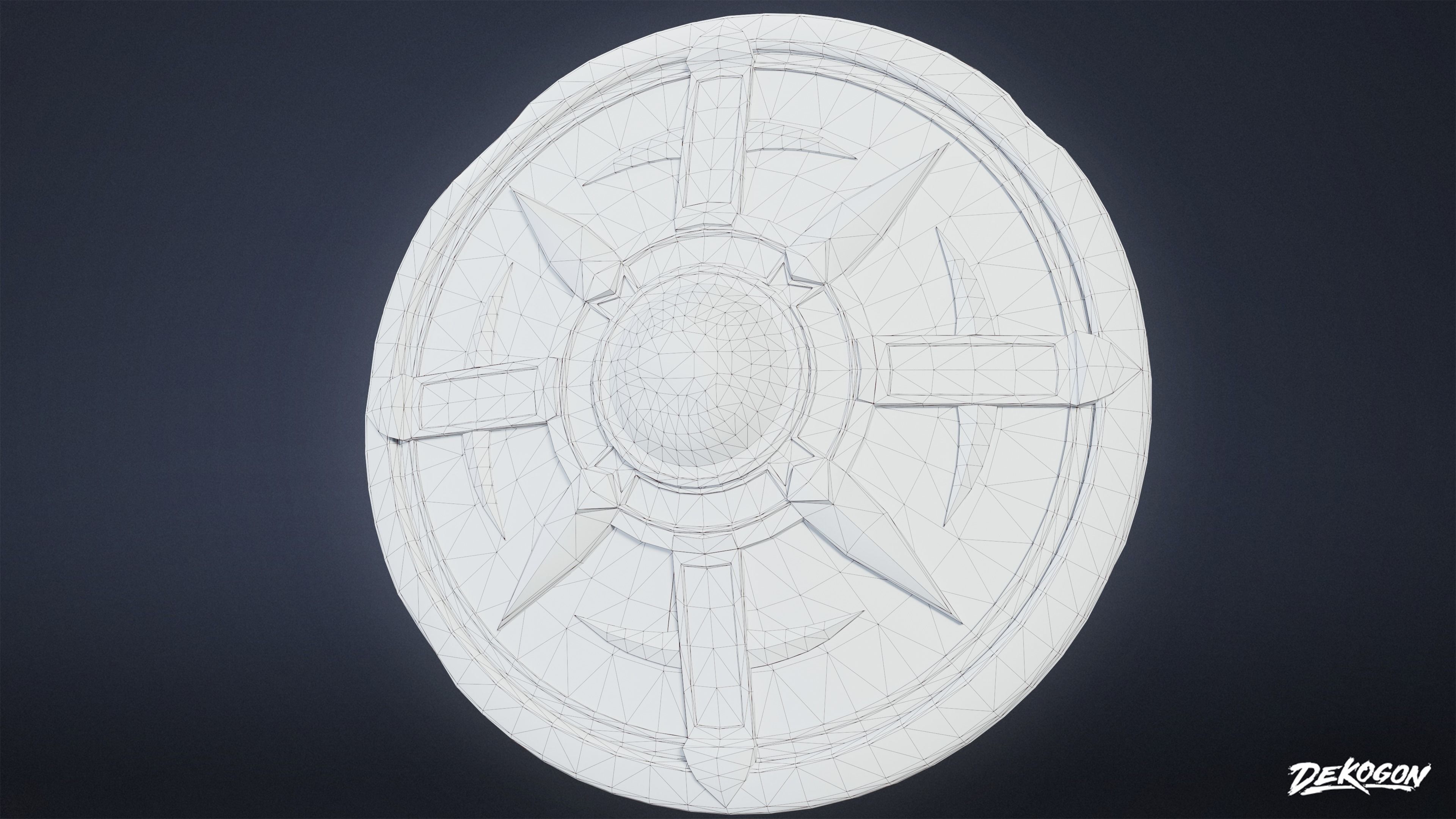 ANCIENT TREASURES - Shield 01 - LOW POLY Low-poly 3D model_6