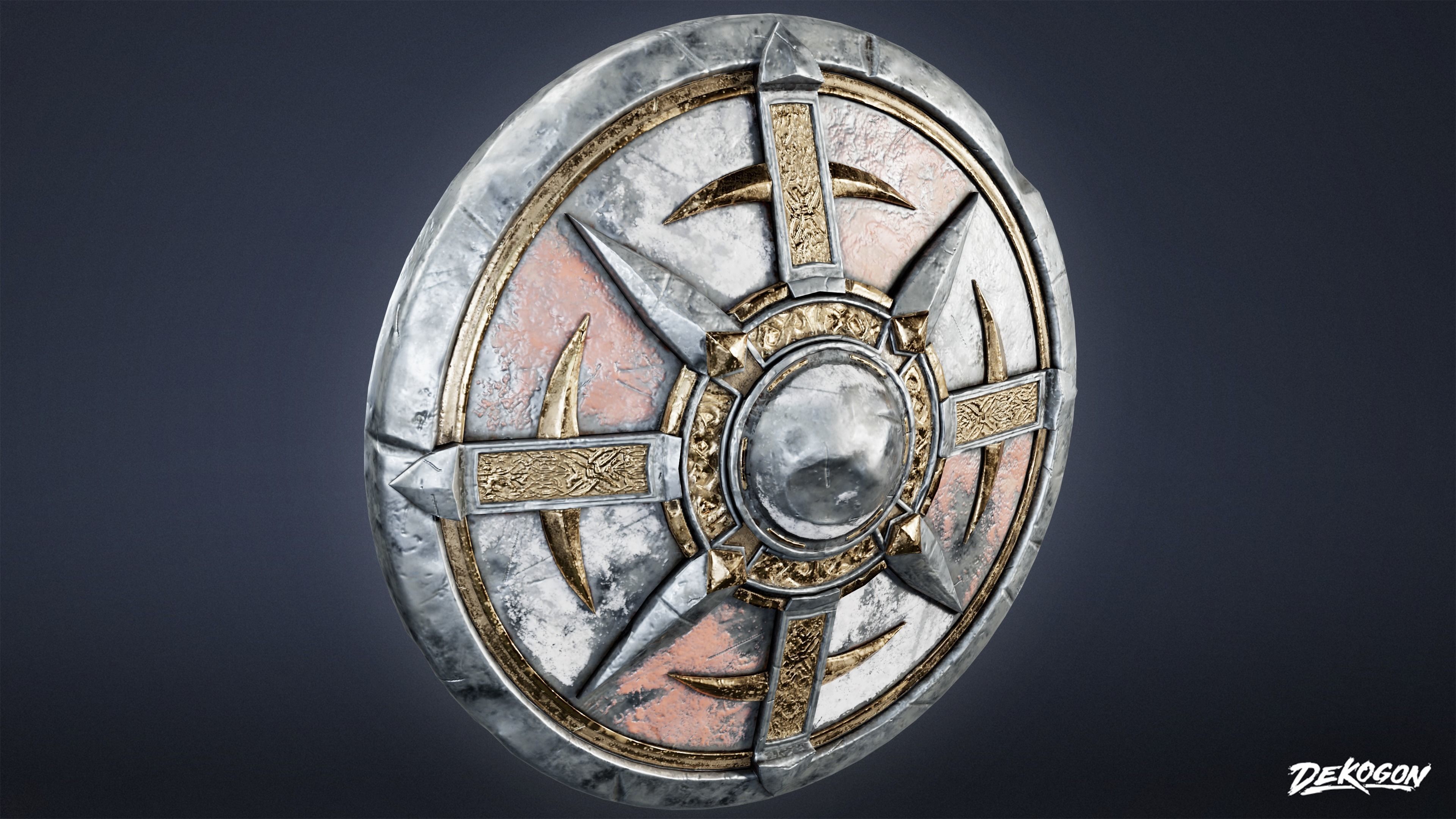 ANCIENT TREASURES - Shield 01 - LOW POLY Low-poly 3D model_2
