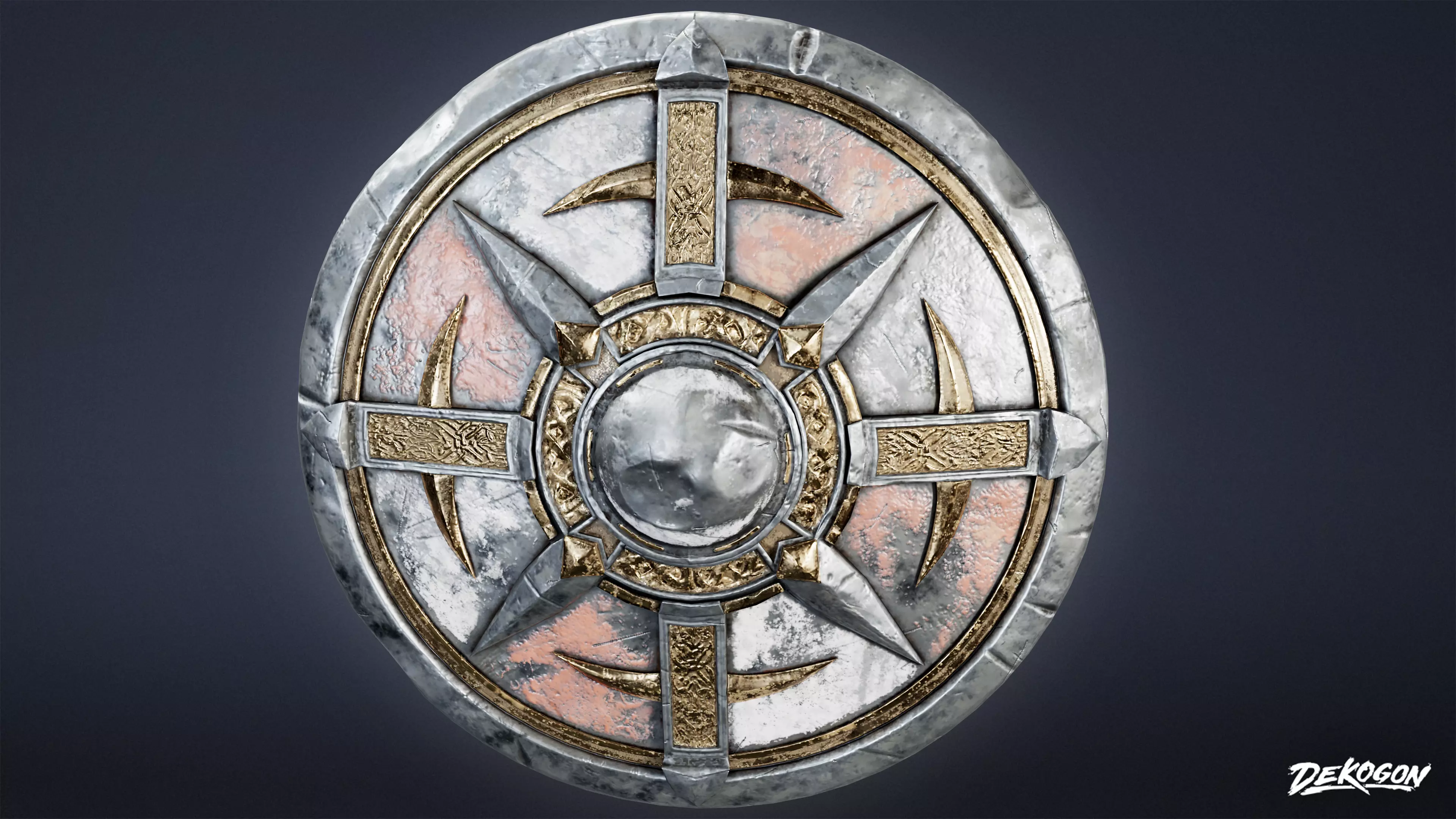 ANCIENT TREASURES - Shield 01 - LOW POLY Low-poly 3D model_0