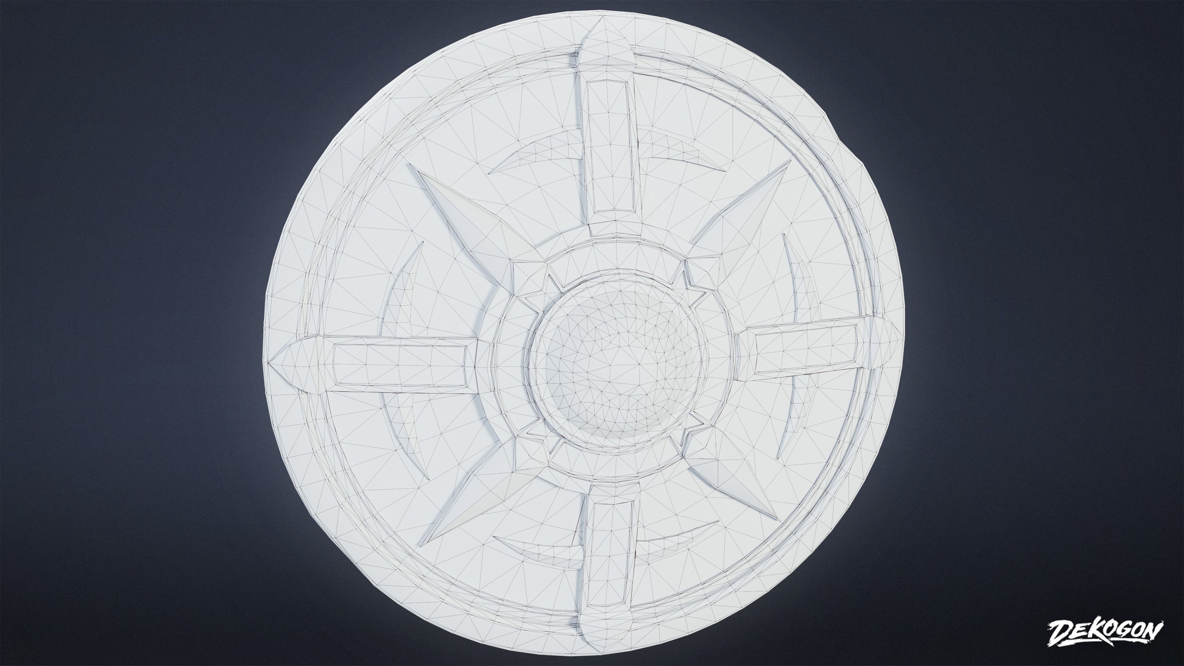 ANCIENT TREASURES - Shield 01 - LOW POLY Low-poly 3D model_7