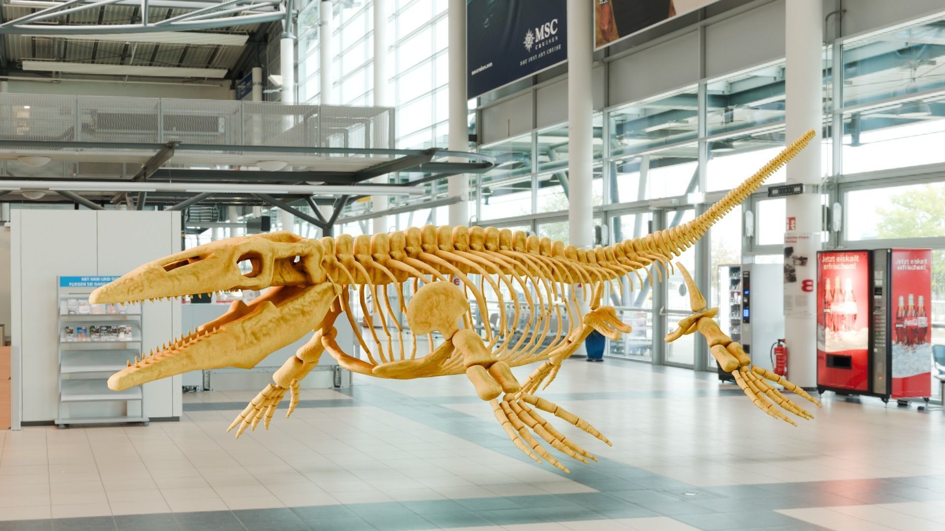 Realistic Ancient Reptilians Fossil Low-poly 3D model_43