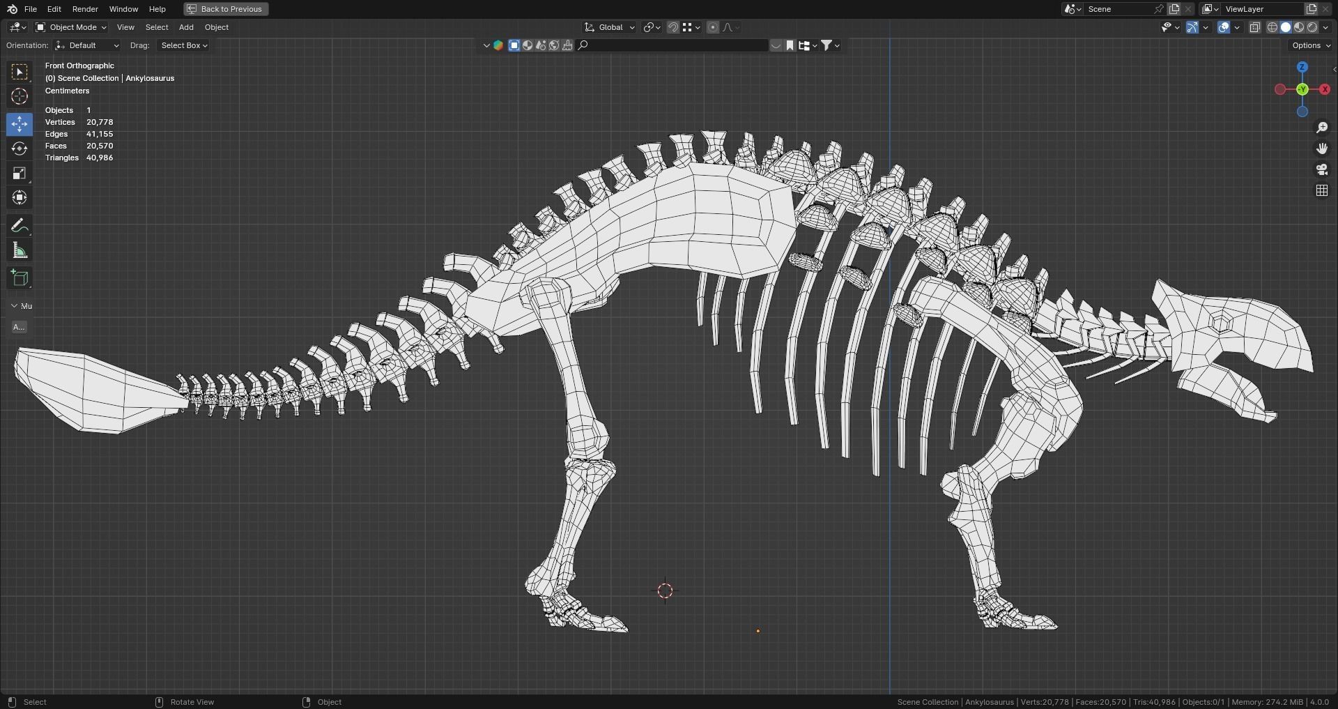 Realistic Ancient Reptilians Fossil Low-poly 3D model_31