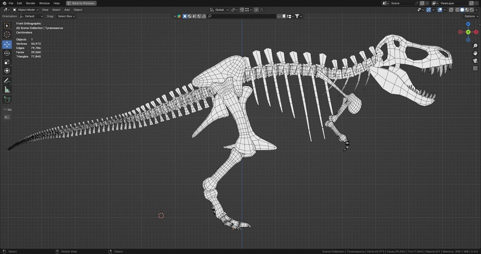 Realistic Ancient Reptilians Fossil Low-poly 3D model_40