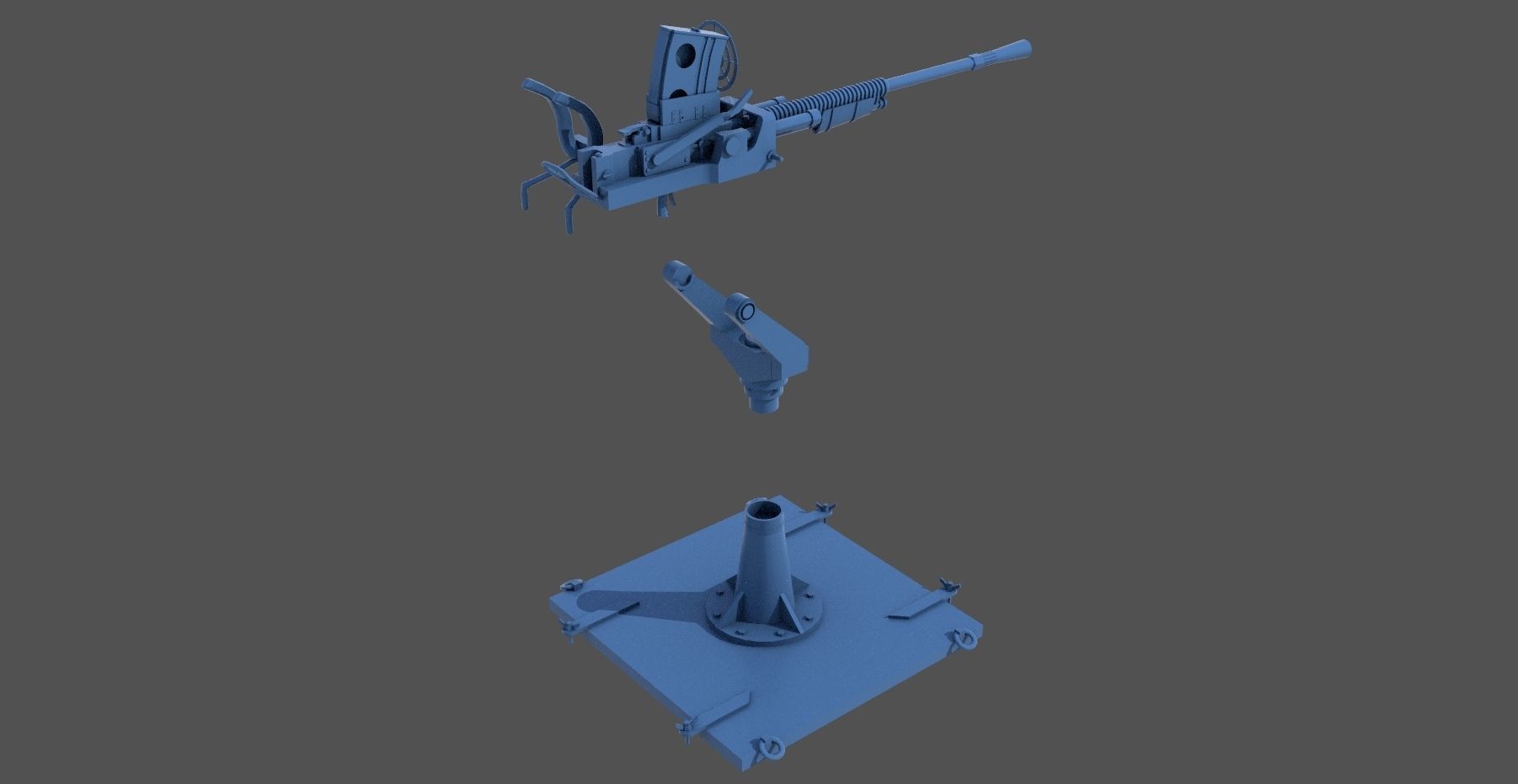 Japanese 25mm MG - Personal license - 1-350 scale 3D print model_7