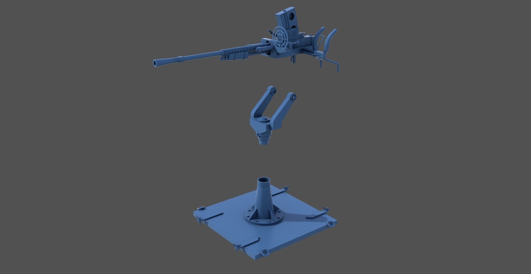 Japanese 25mm MG - Personal license - 1-350 scale 3D print model_6