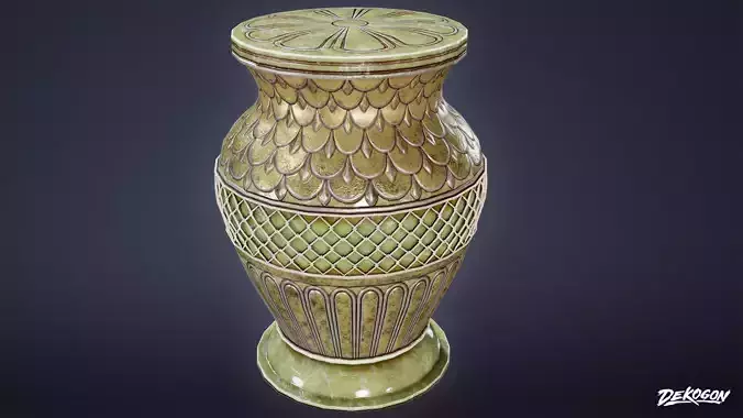 ANCIENT TREASURES - Urn 01 - LOW POLY