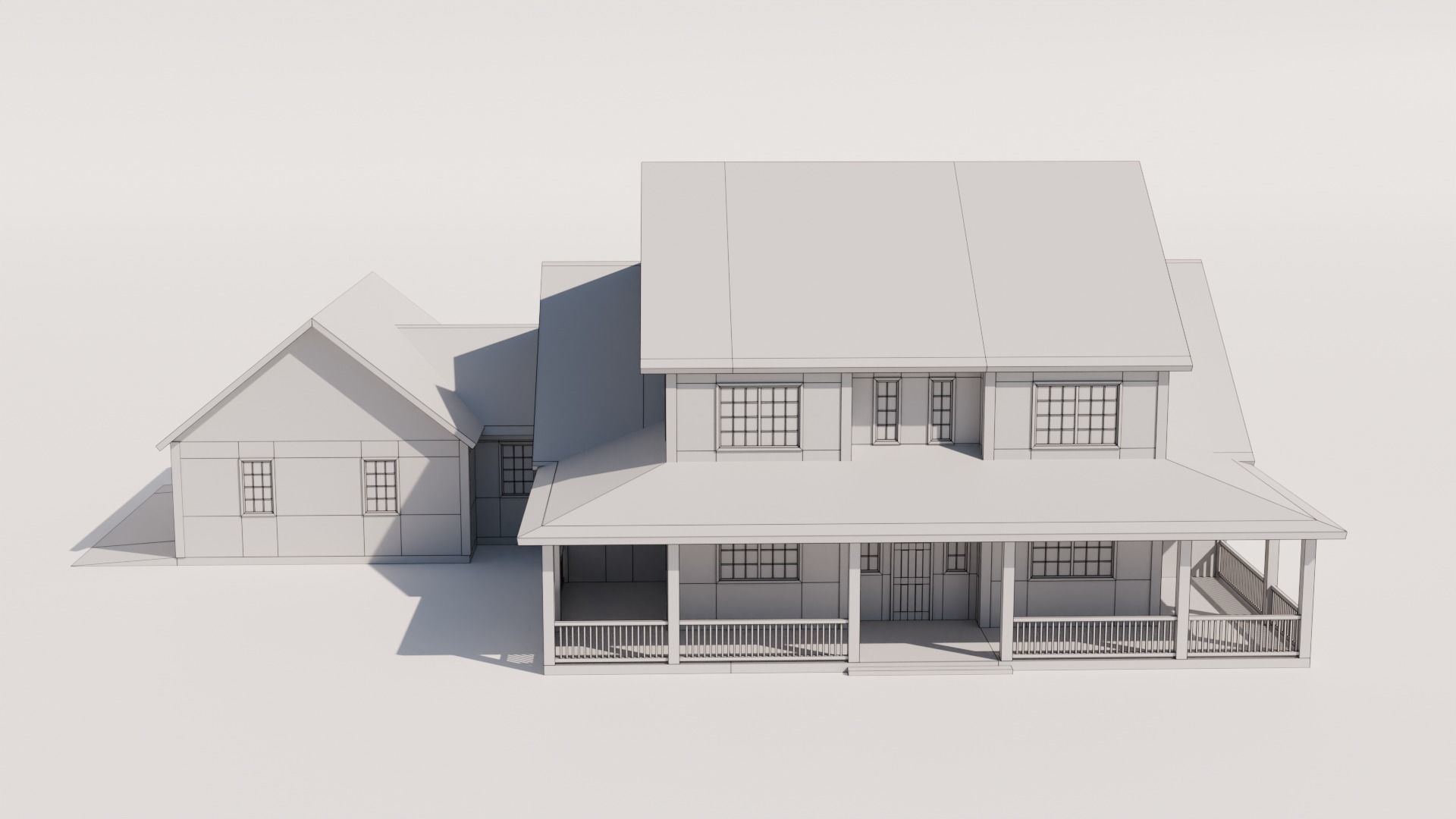 Country Style House Model 2 Low-poly 3D model_12