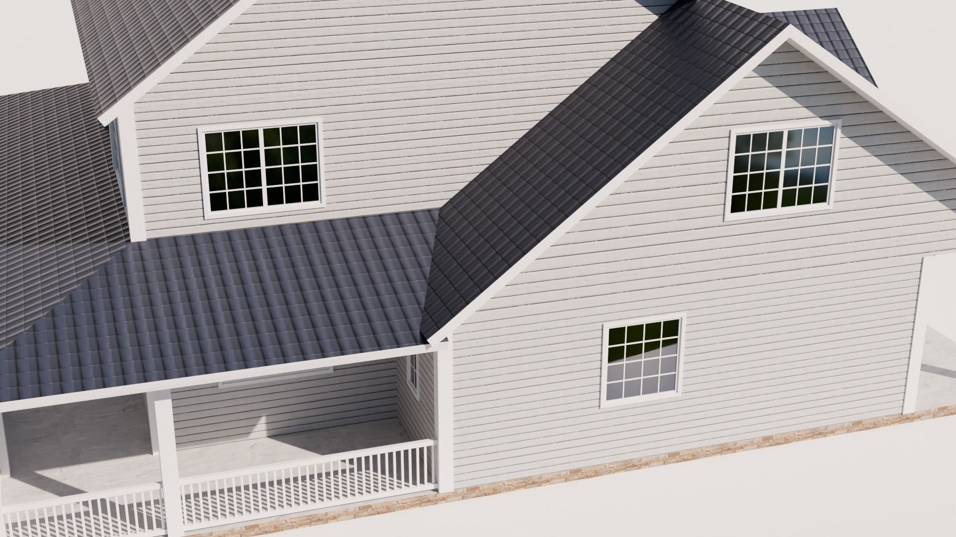 Country Style House Model 2 Low-poly 3D model_11