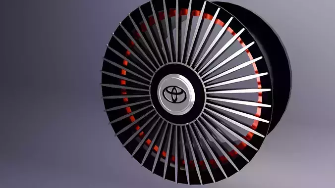 Toyota 2024 wheels Free 3D model
