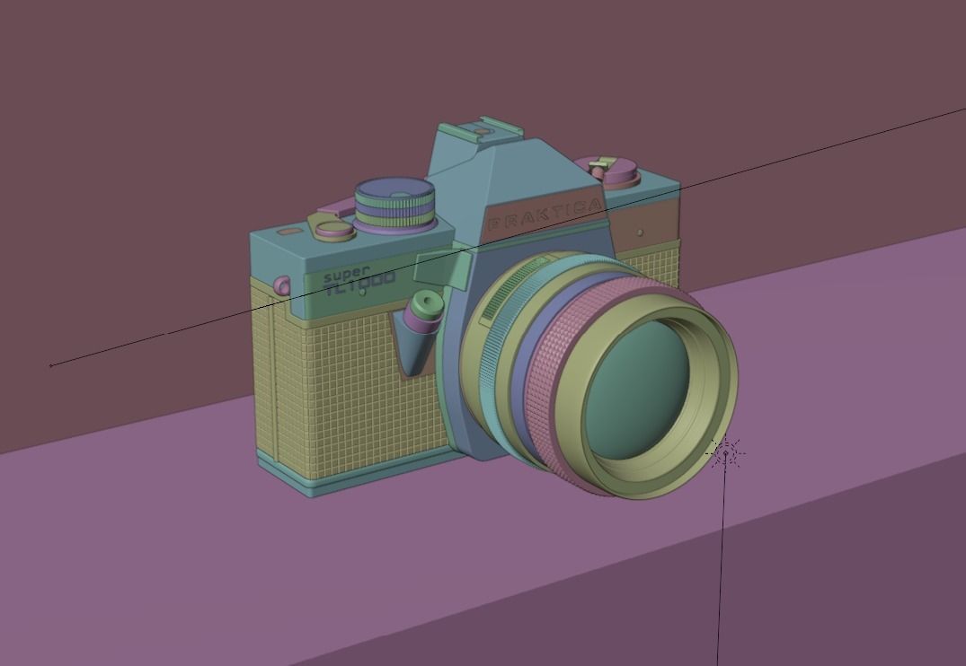 Praktica super TL1000 analogue camera 3D model_4
