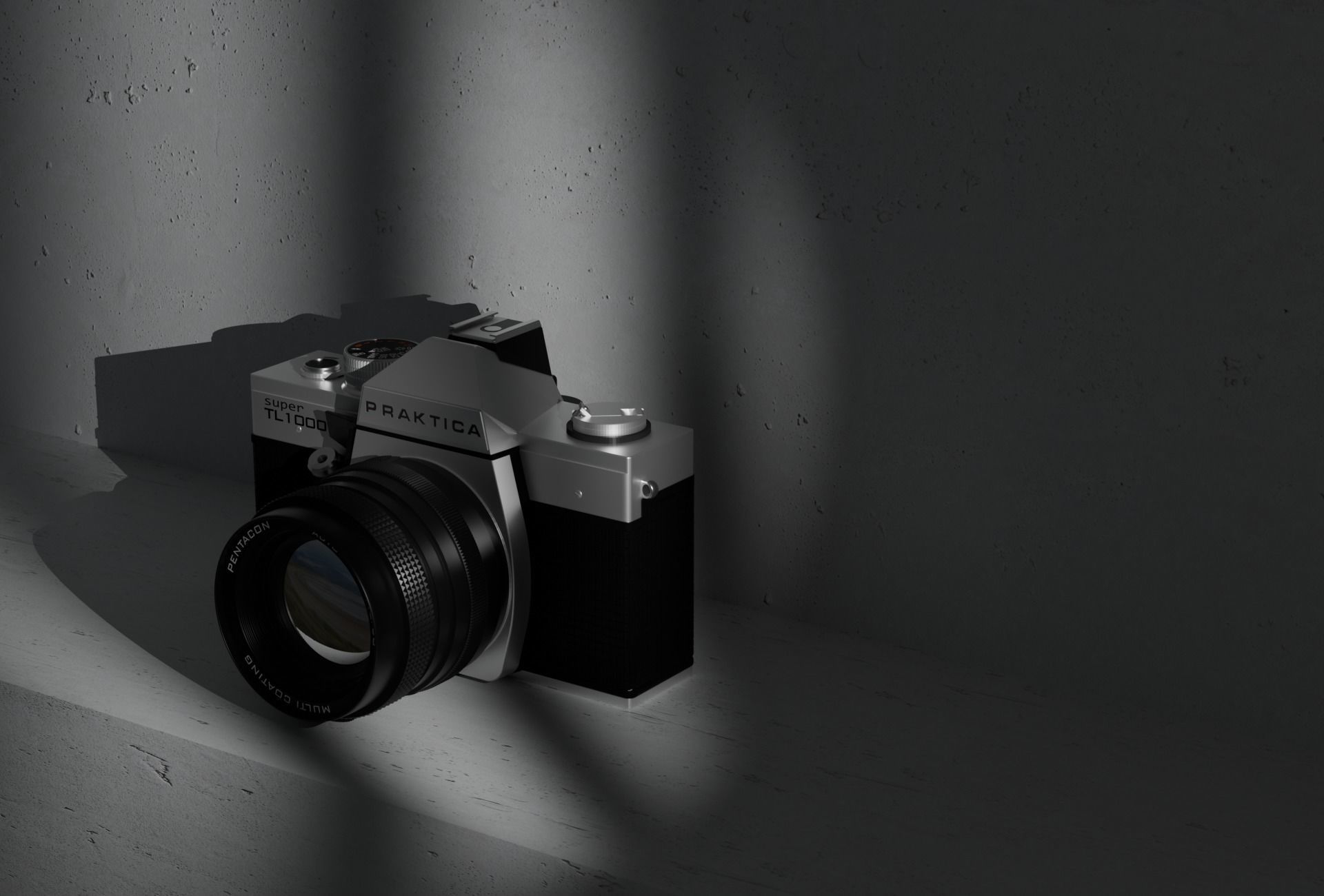 Praktica super TL1000 analogue camera 3D model_2