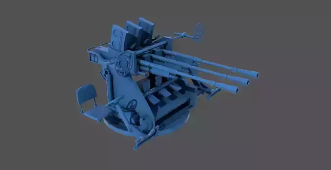 Type 96 25mm triple mount - Personal license - 1-350 scale 3D print model