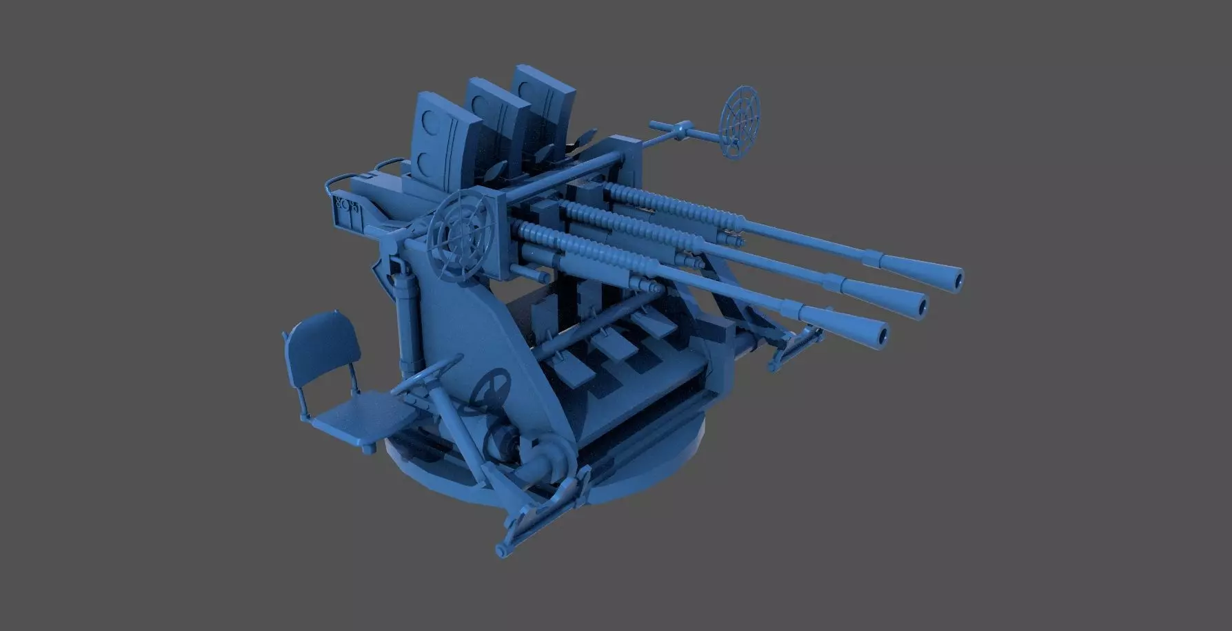 Type 96 25mm triple mount - Personal license - 1-350 scale 3D print model_0