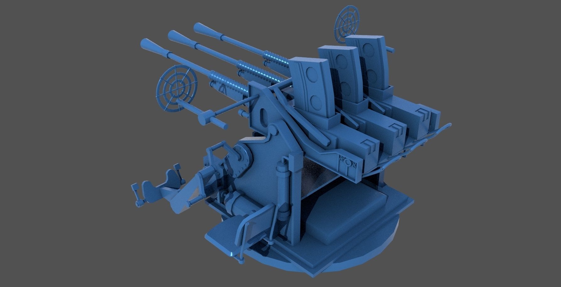 Type 96 25mm triple mount - Personal license - 1-350 scale 3D print model_2