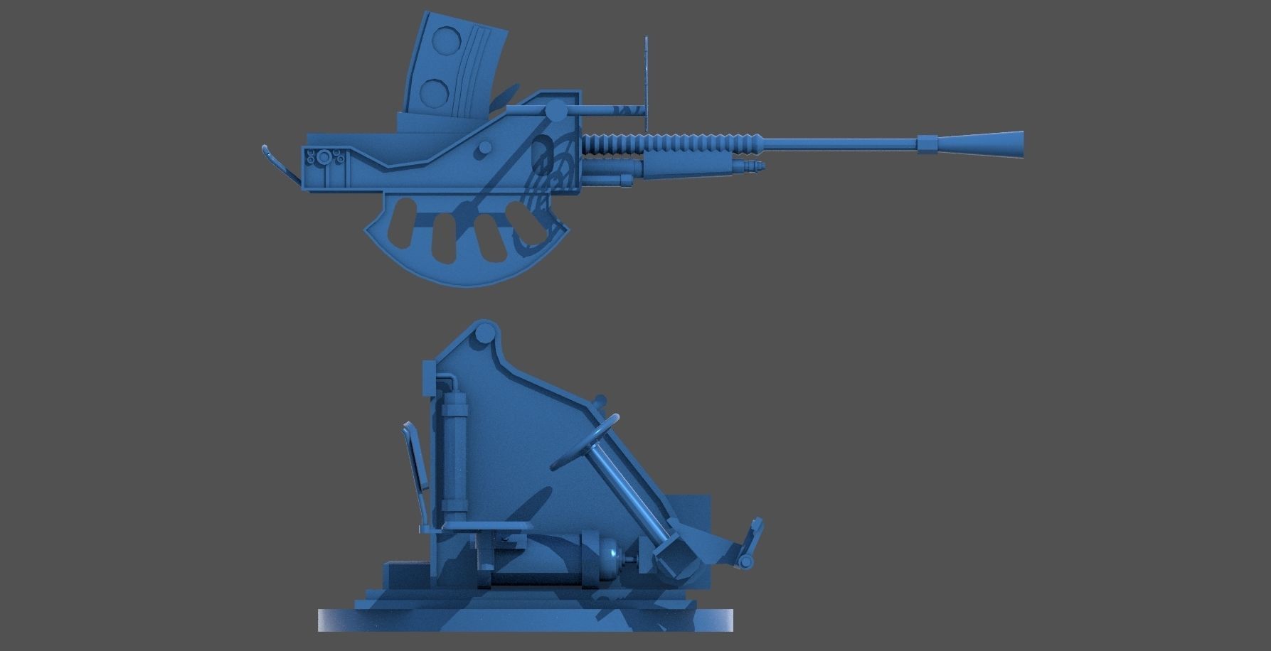 Type 96 25mm triple mount - Personal license - 1-350 scale 3D print model_11