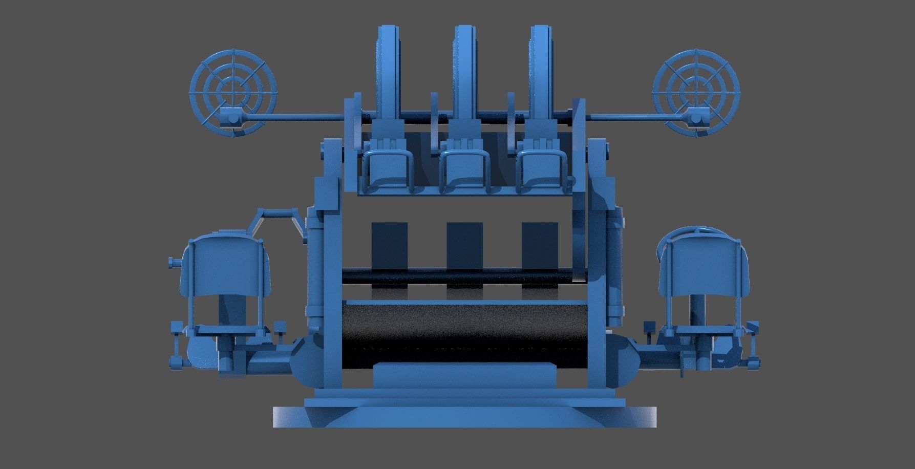 Type 96 25mm triple mount - Personal license - 1-350 scale 3D print model_6
