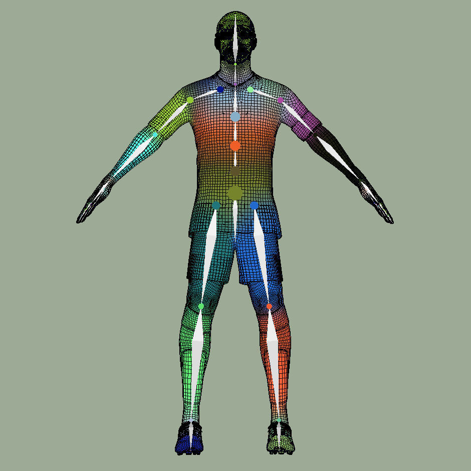 T-Pose Rigged Mbappe France Euro 2024 3D model_10