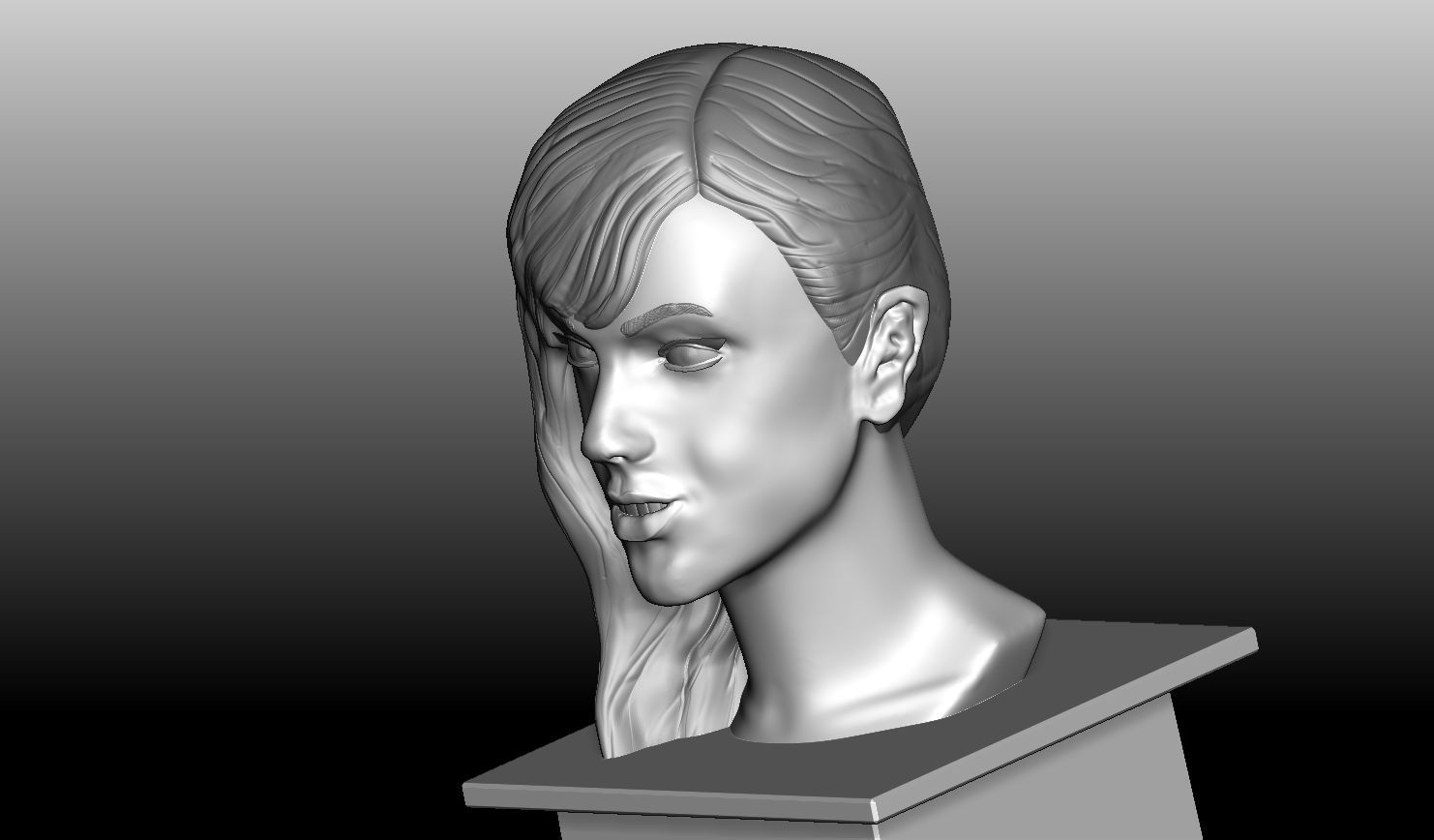 Taylor Swift Bust 3D print model_1