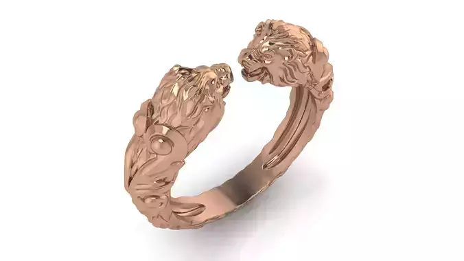 Lion Ring 3D print model