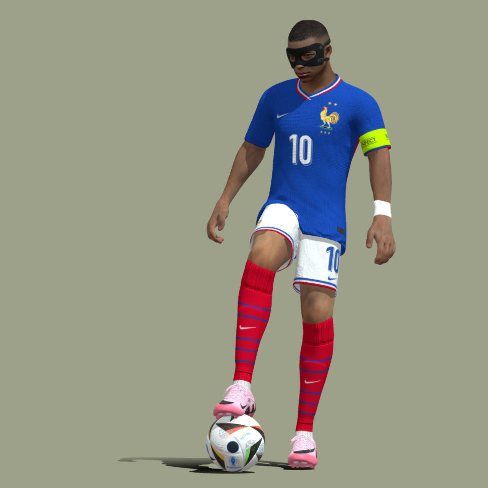 Mbappe France Euro 2024 3D model_5