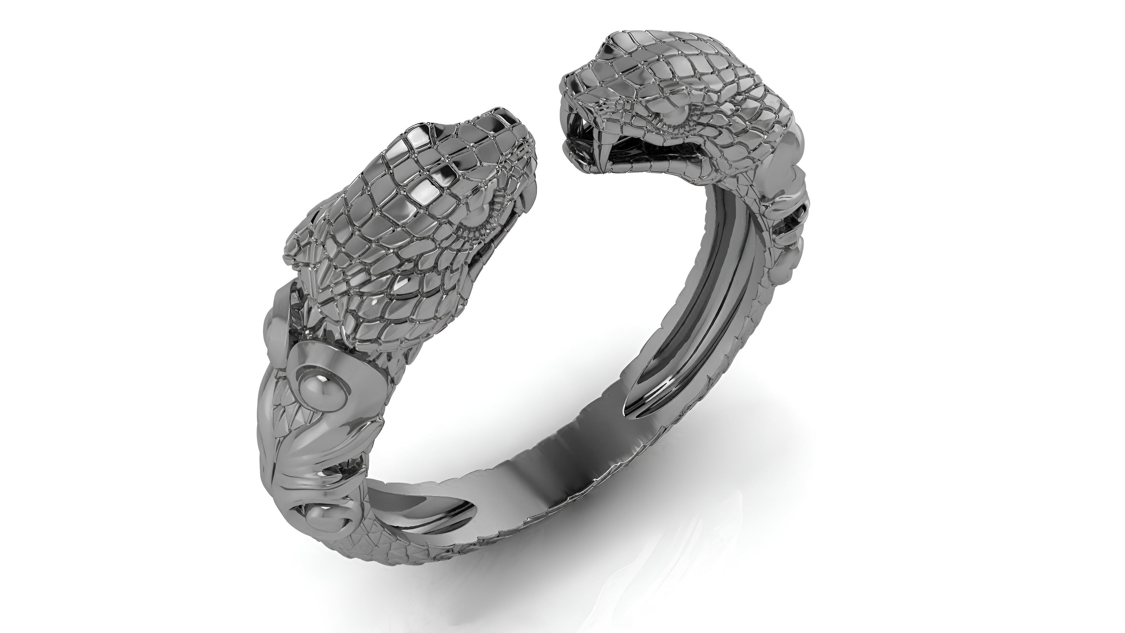 Snake Ring 3D print model_2
