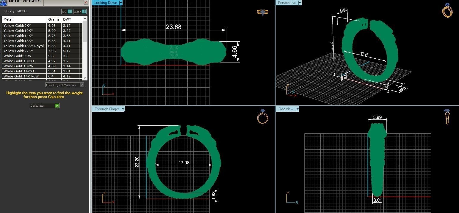 Snake Ring 3D print model_3