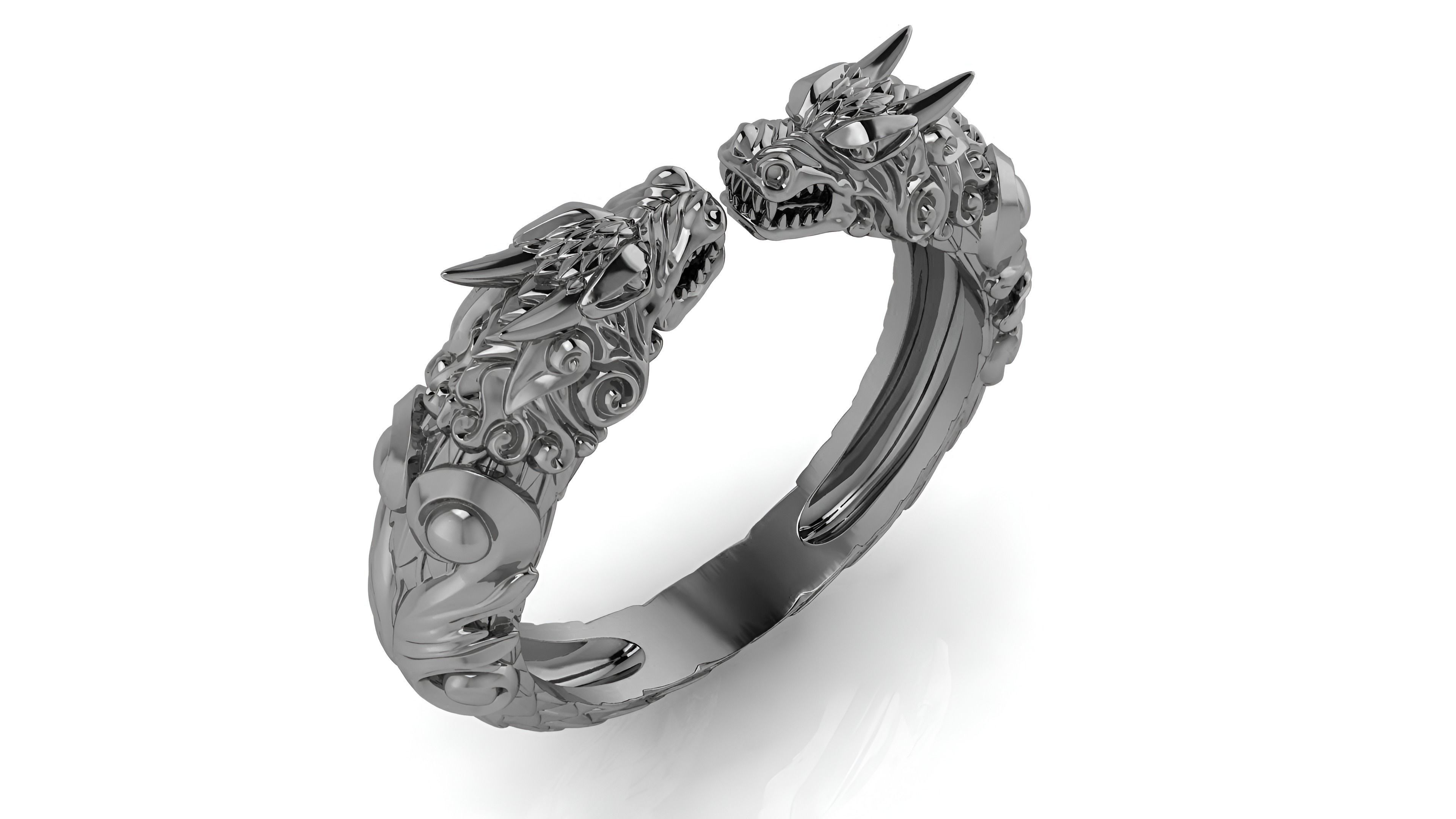 Dragon Ring 3D print model_2