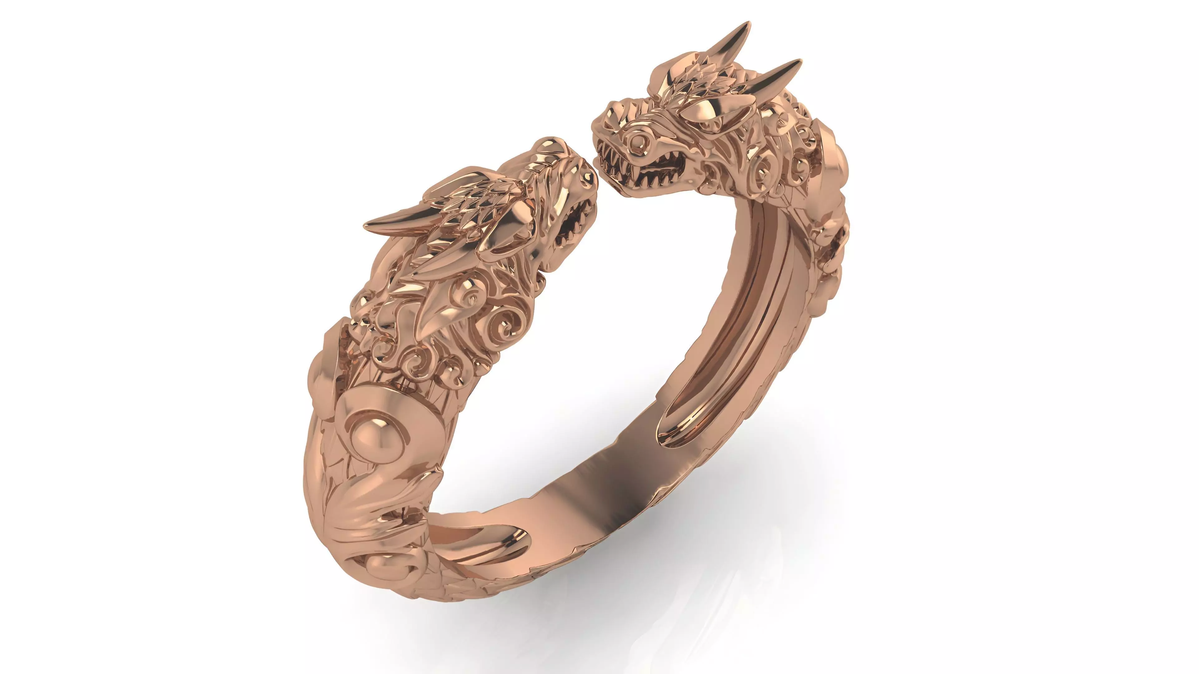 Dragon Ring 3D print model_0