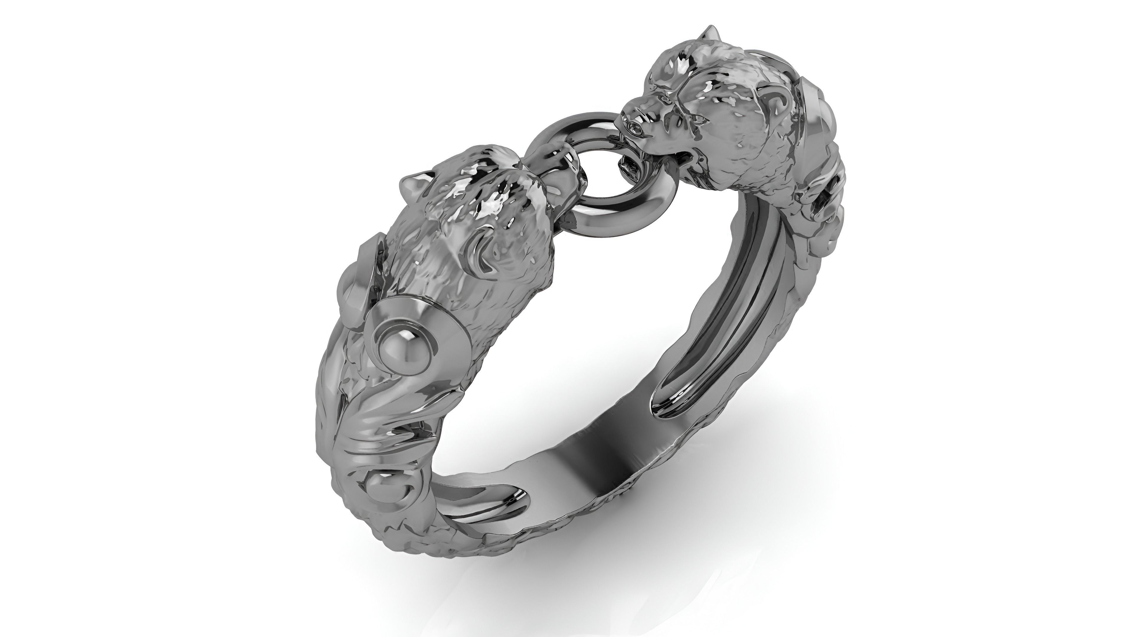 Jaguar Ring 3D print model_2