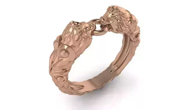 Lion Ring 3D print model