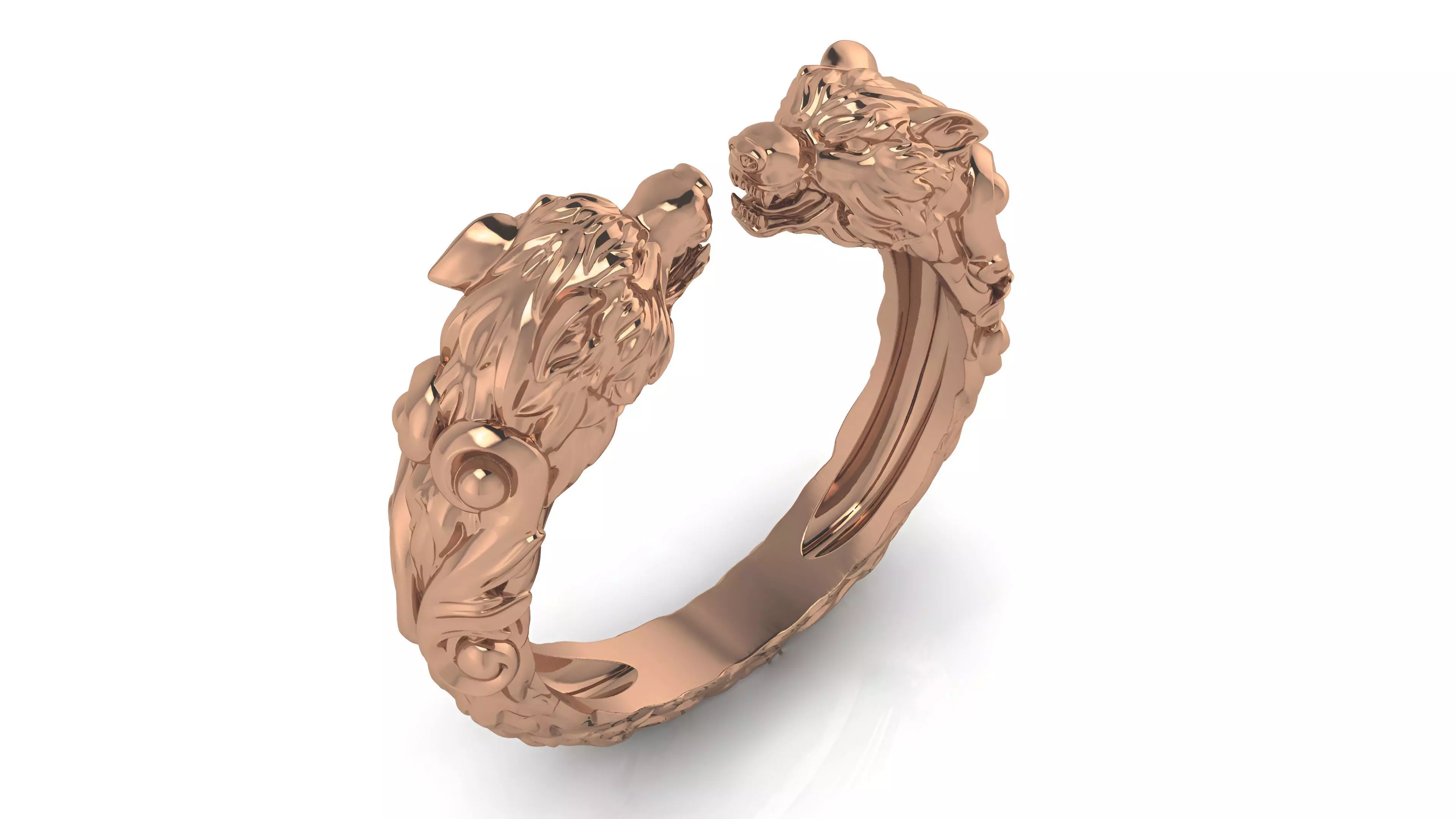 Panther Ring 3D print model_0