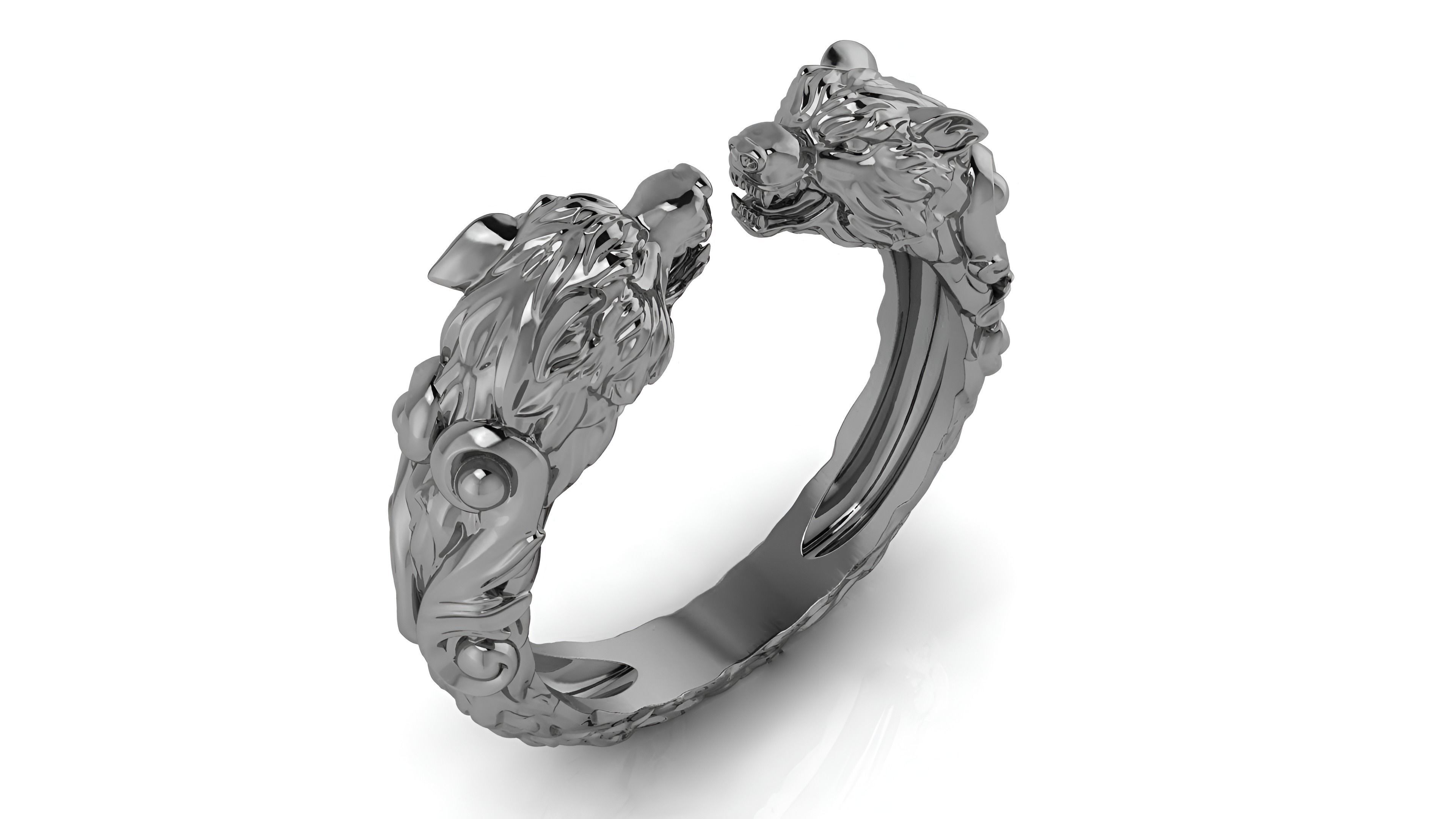 Panther Ring 3D print model_2