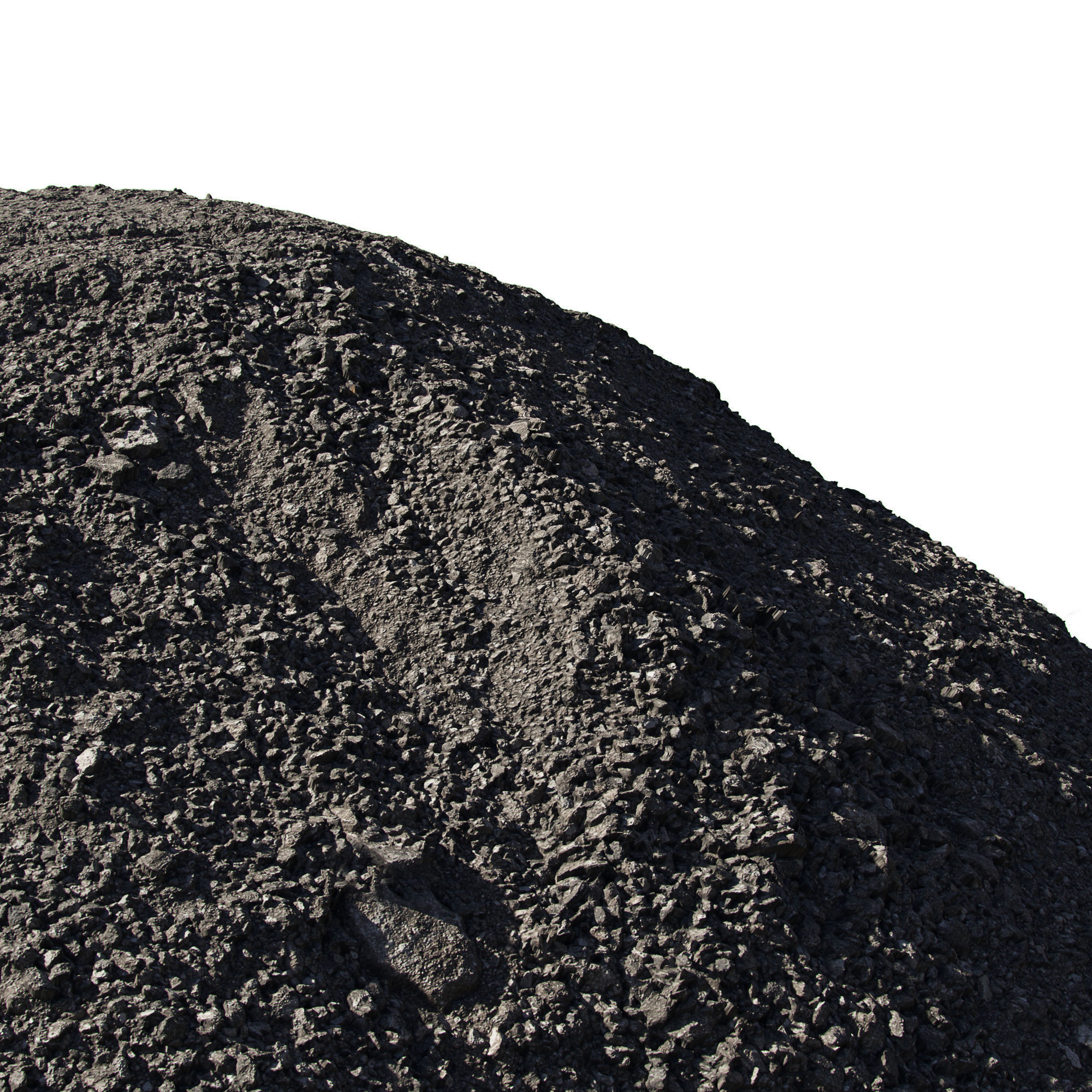 A mountain of asphalt Low-poly 3D model_4