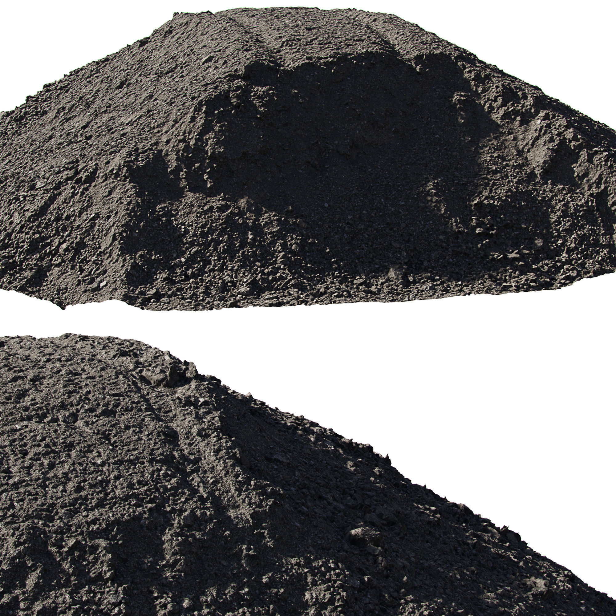 A mountain of asphalt Low-poly 3D model_1