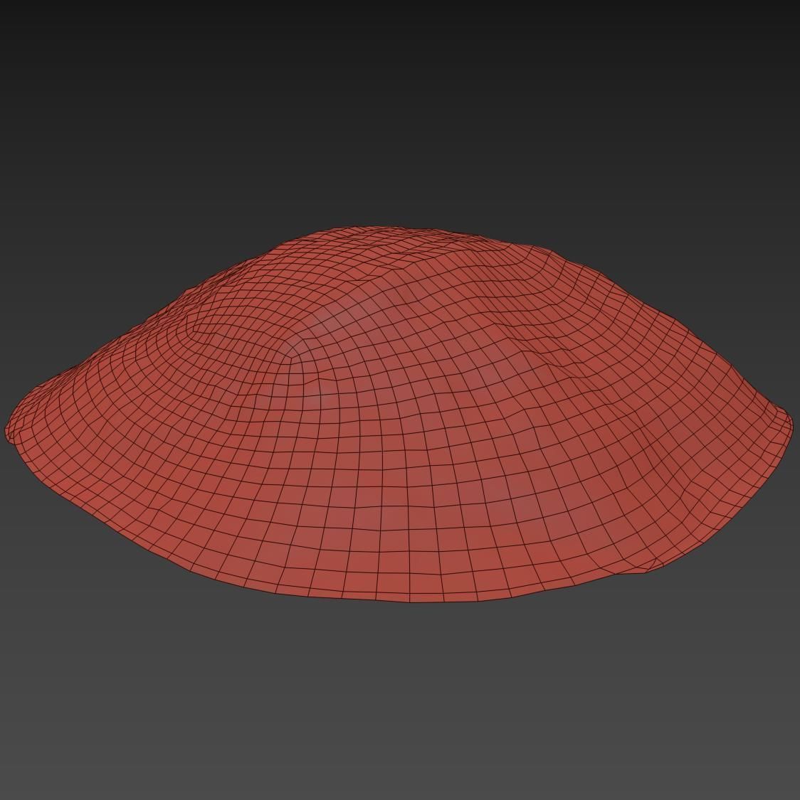 A mountain of asphalt Low-poly 3D model_5